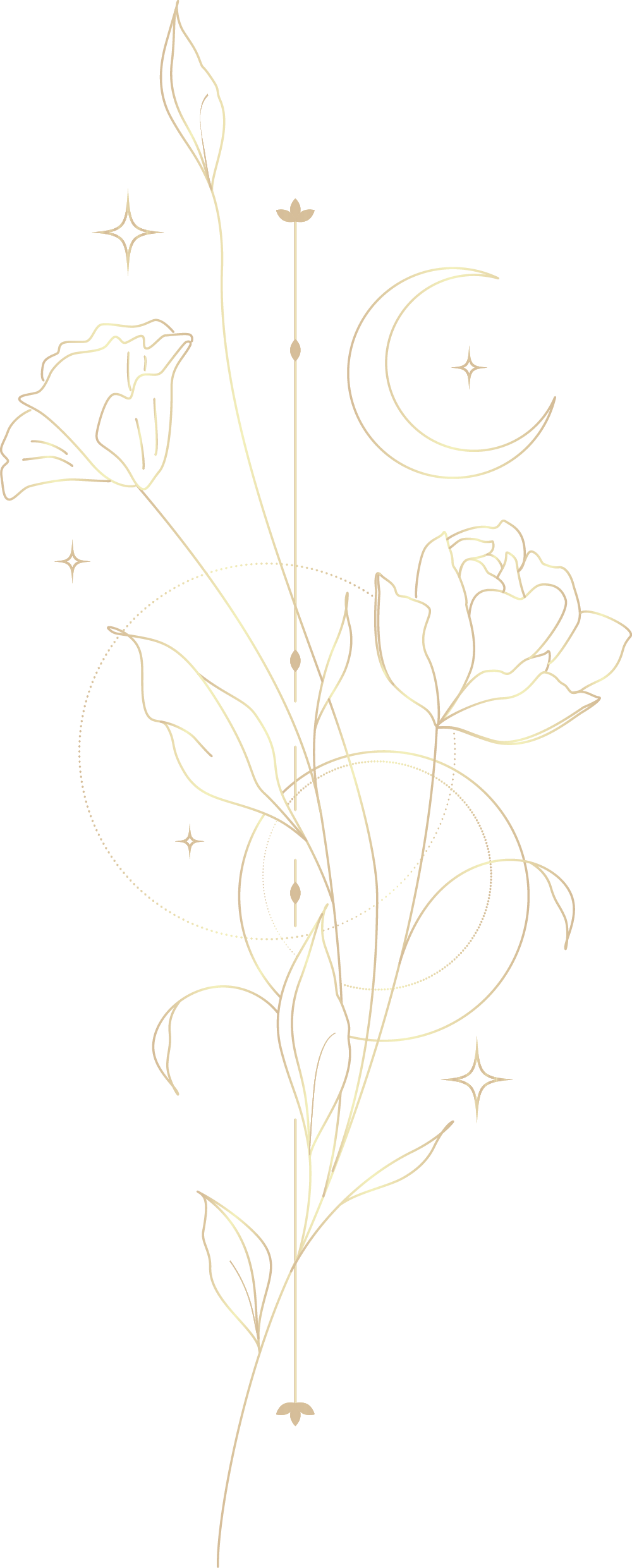 A digitally abstract, stylized illustration of a flower with soft beige and cream tones.