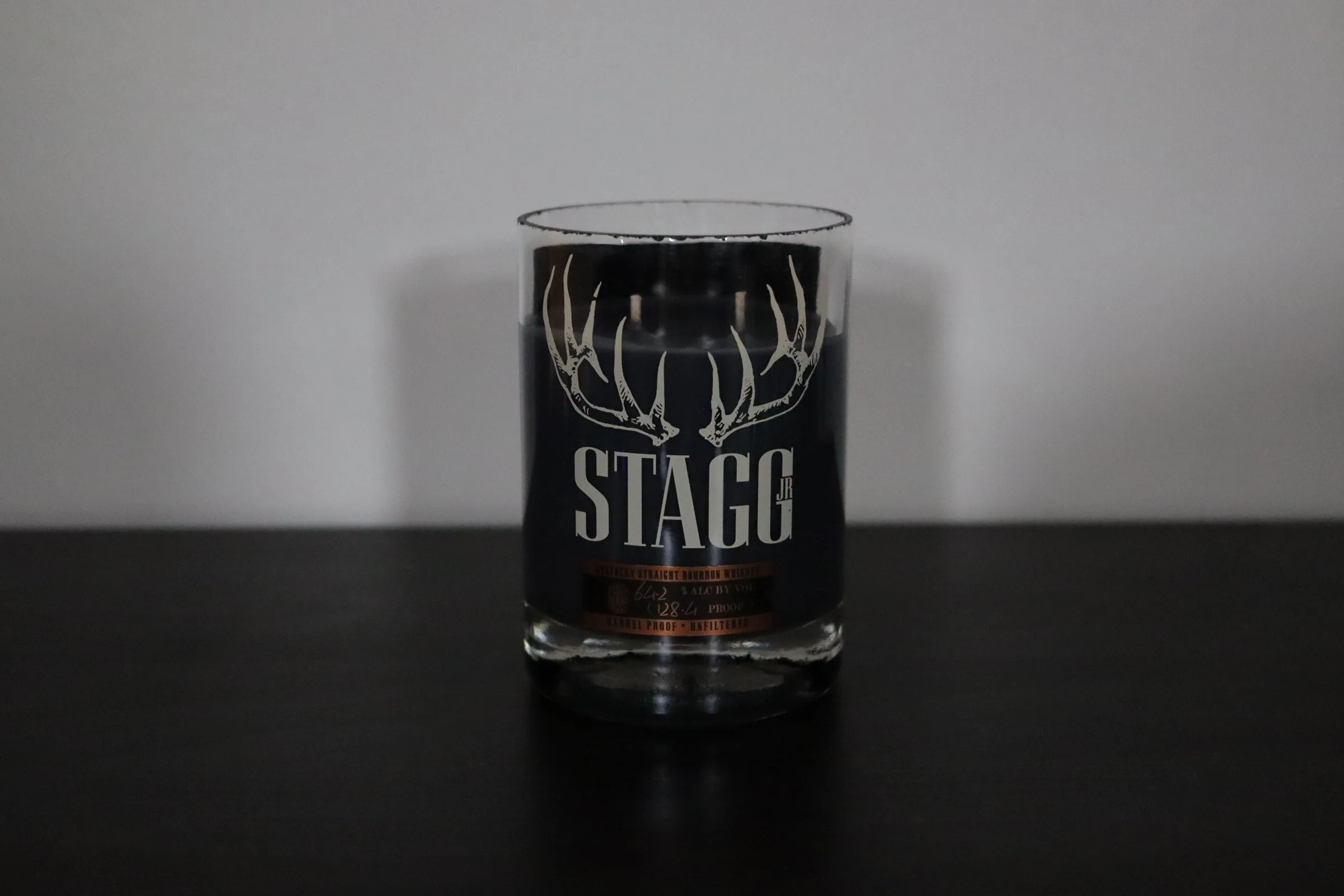 upcycled premium bourbon bottle candle