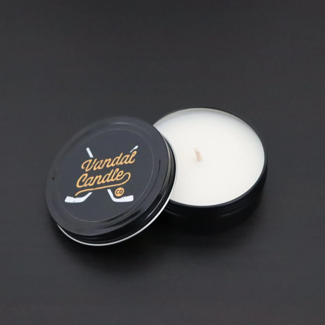 hockey puck candle