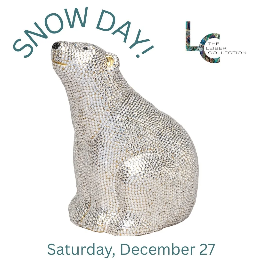 The Leiber Collection will be closed today, Saturday, December 27, due to the heavy snow on the property. We plan to be open tomorrow, Sunday, December 28. We hope to see you then! Have fun today! #judithleiber #gersonleiber #snowday❄️ Judith Leiber,