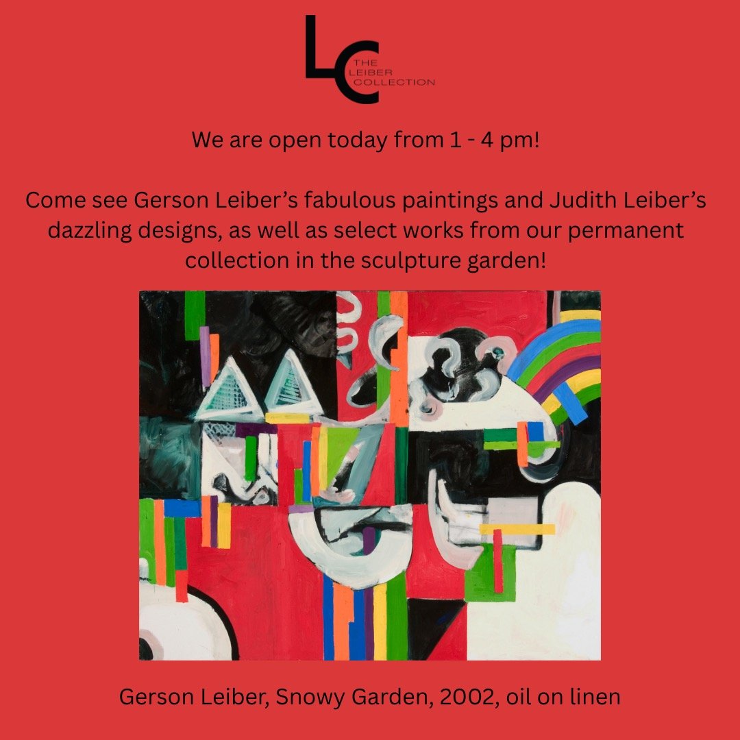 Gerson Leiber, Snowy Garden, 2002, oil on linen, 40 in. x 50 in. #gersonleiber The Leiber Collection is open today from 1 - 4 pm! The museum is warm and comfy! Come enjoy the beauty! #SnowInTheGarden #LeiberCollection #GersonLeiberArt #ModernistPaint