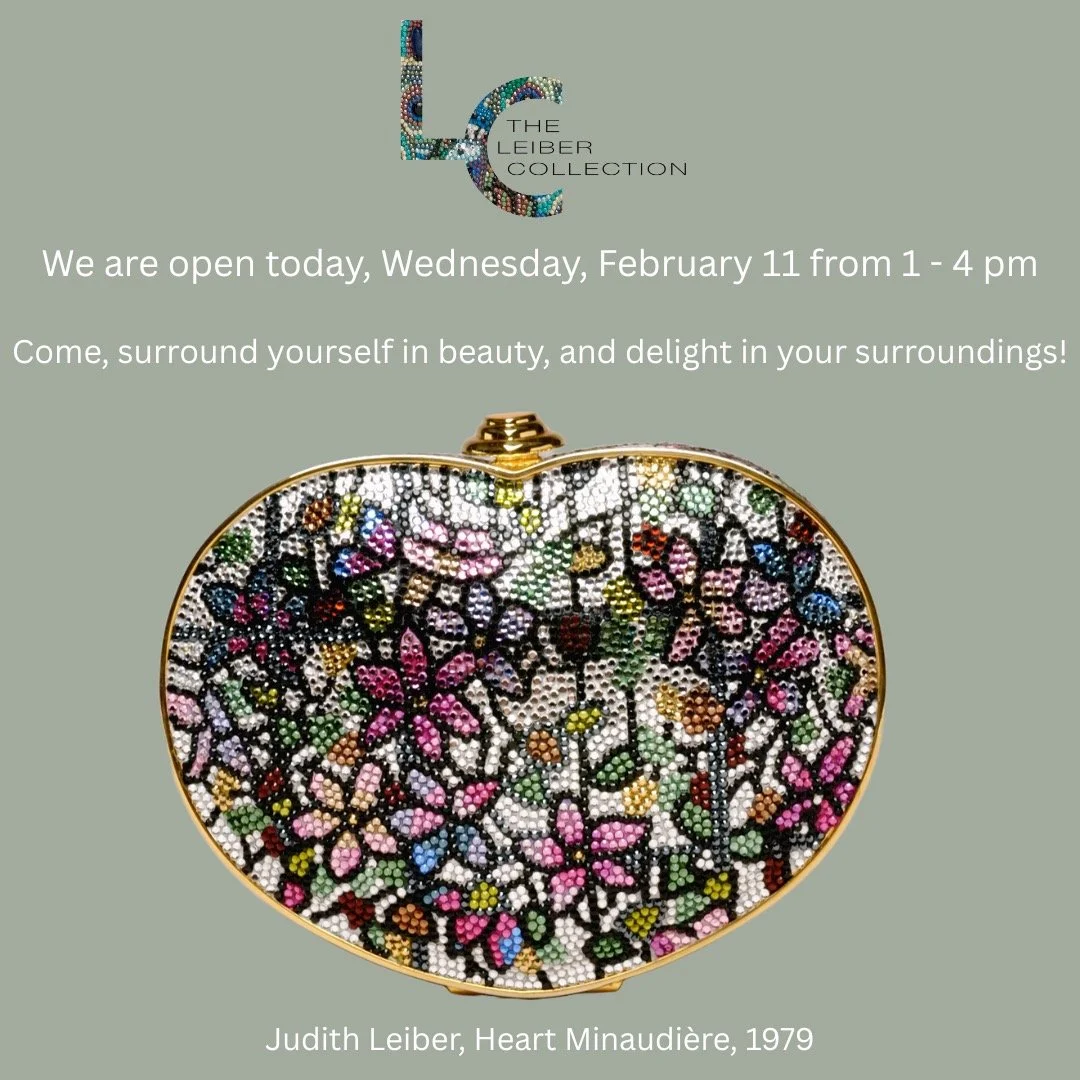 Judith Leiber, Heart Minaudi&egrave;re, 1979. We are open today, Wednesday, February 11, from 1 - 4 pm! Come visit the beautiful Leiber Collection! #judithleiber #gersonleiber #art #beauty #fashion #wintergarden #surroundyourselfwithbeauty #delightin