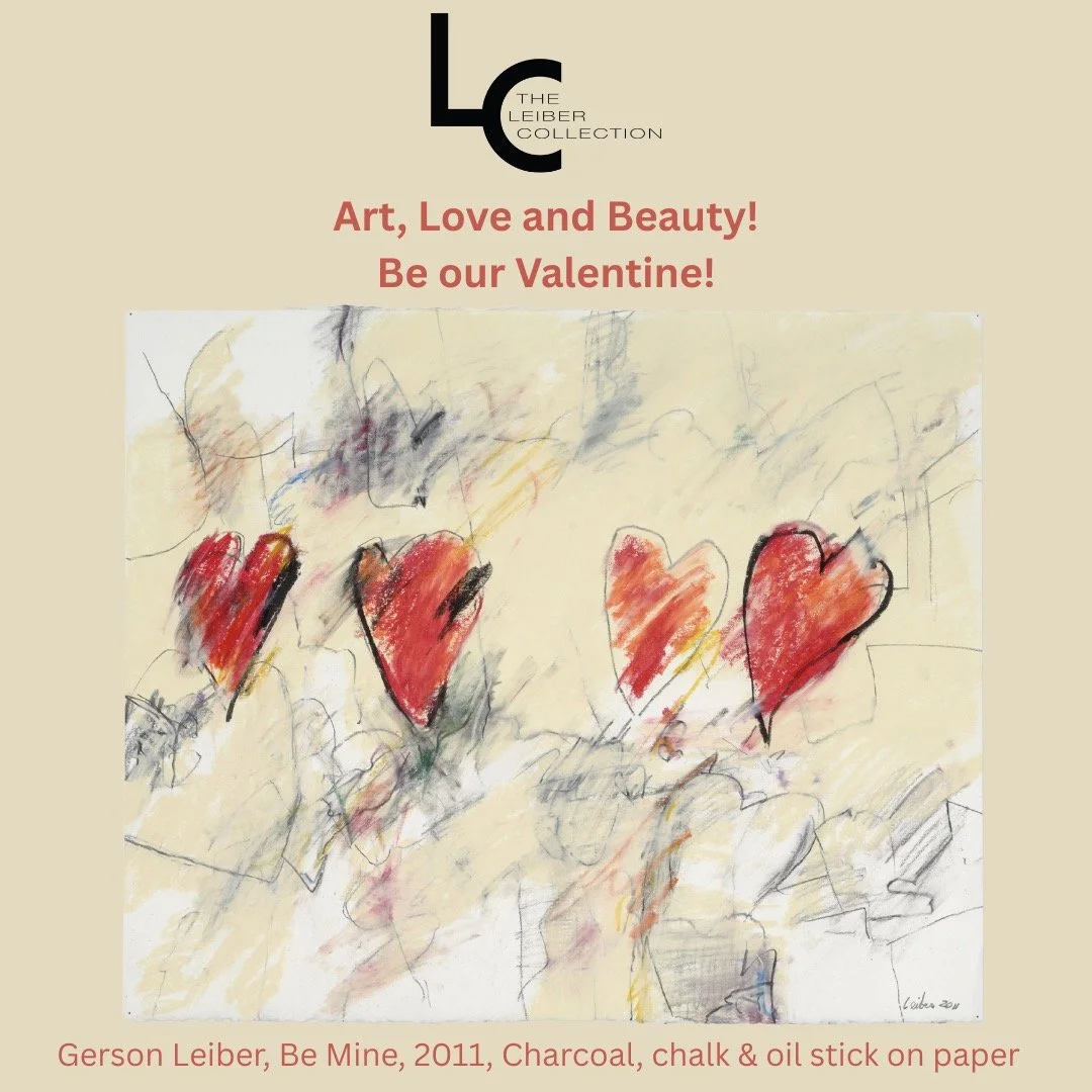 Gerson Leiber, Be Mine, 2011, Charcoal, chalk, and oil stick on paper. The Leiber Collection is open today, Saturday, February 14, from 1 - 4pm. Come celebrate Valentine's Day surrounded by beauty! #judithleiber #gersonleiber #art #love #beauty #surr