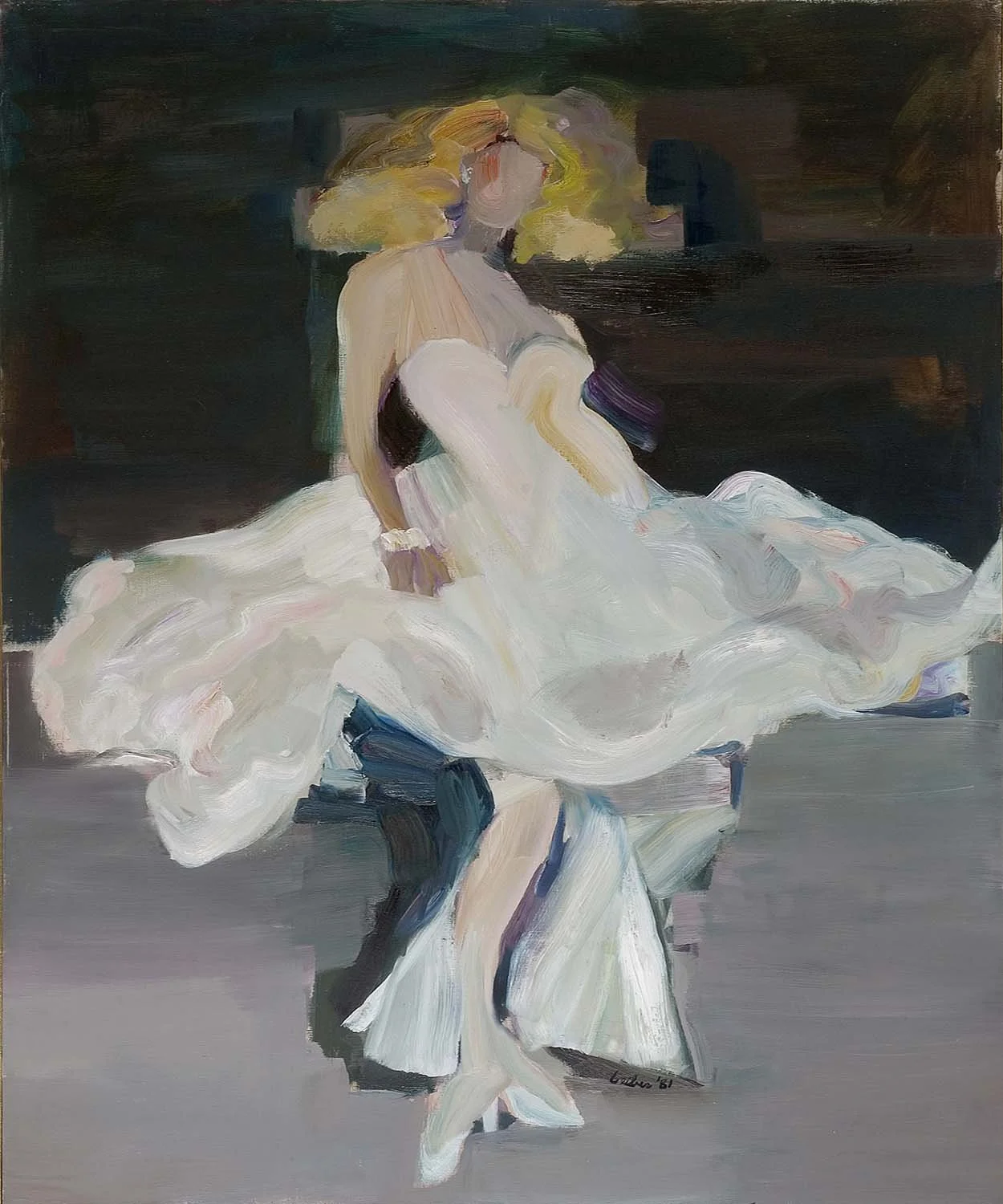 Model in White Gown, 1981
