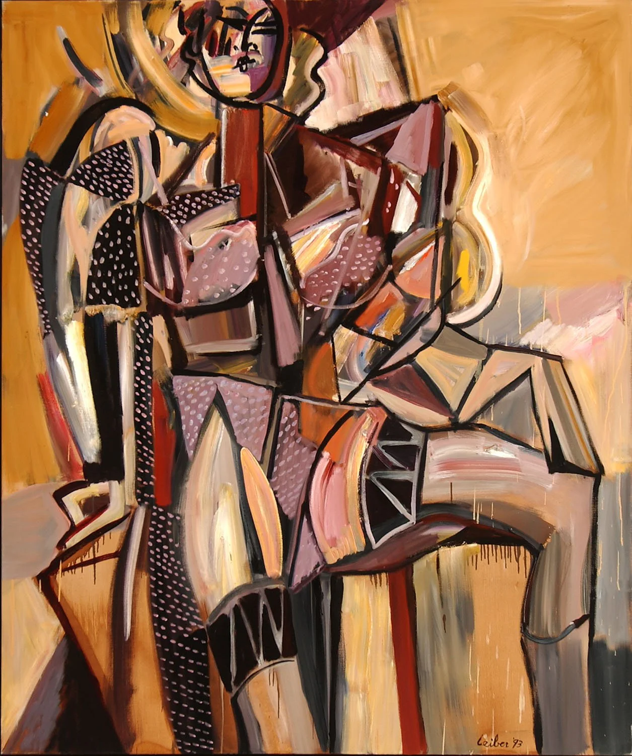 Structured Model Seated on Plinth, 1993