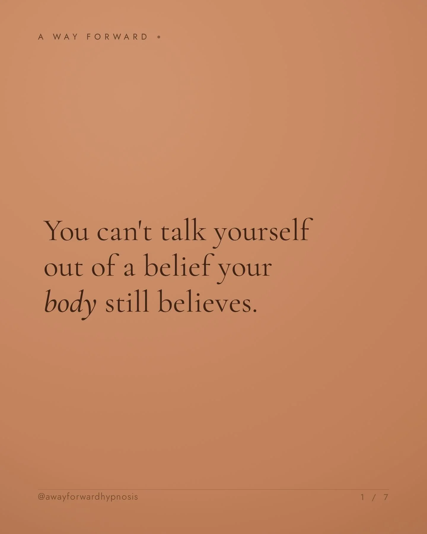 Combining Hypnotherapy with Breathwork is a powerful tool to not only update your originally operating systems in intricate relationships, but also your self image. 

I see this all the time in sessions, your mind can know something is untrue and you