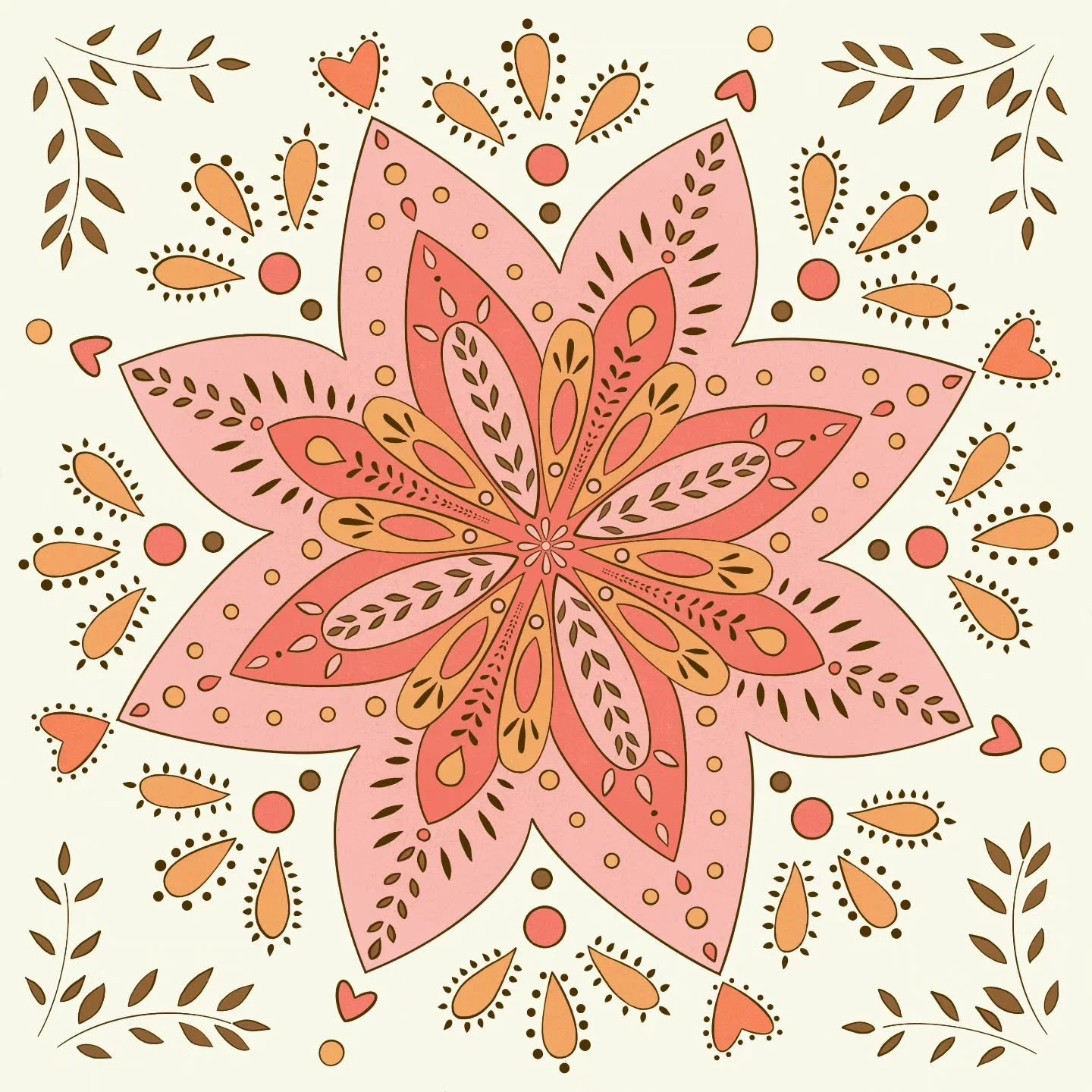 Getting into the fall spirit with this warm color palette