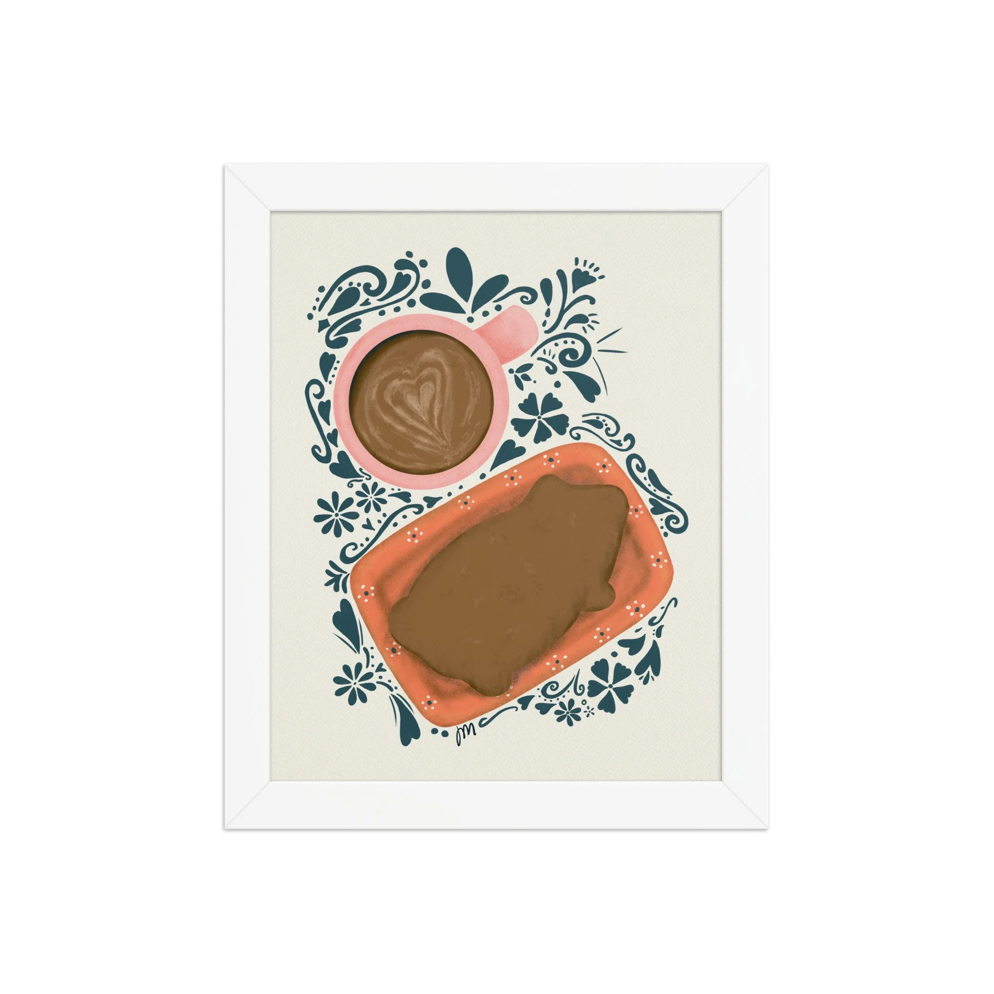 Cochito and Cafecito Framed Print