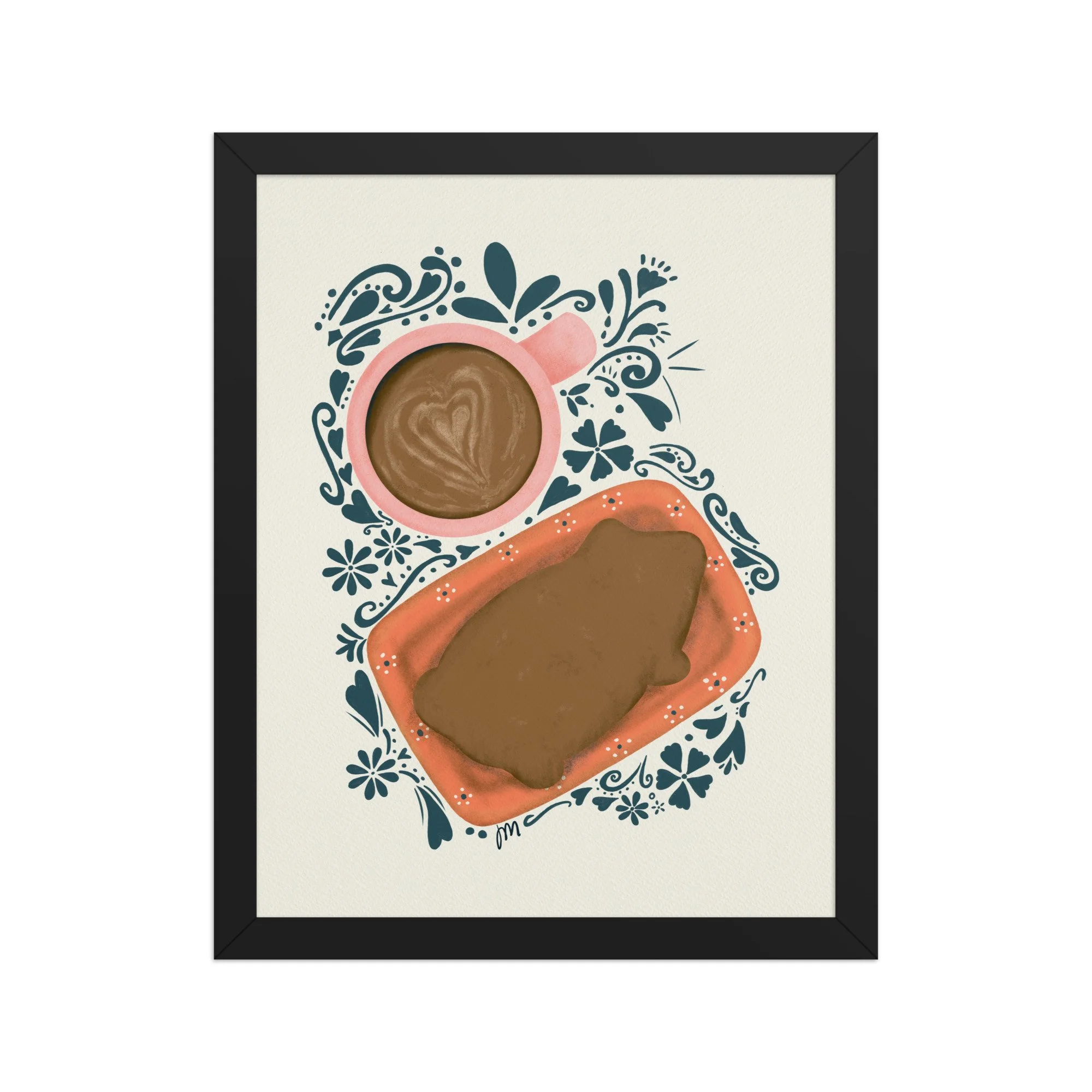 Cochito and Cafecito Framed Print