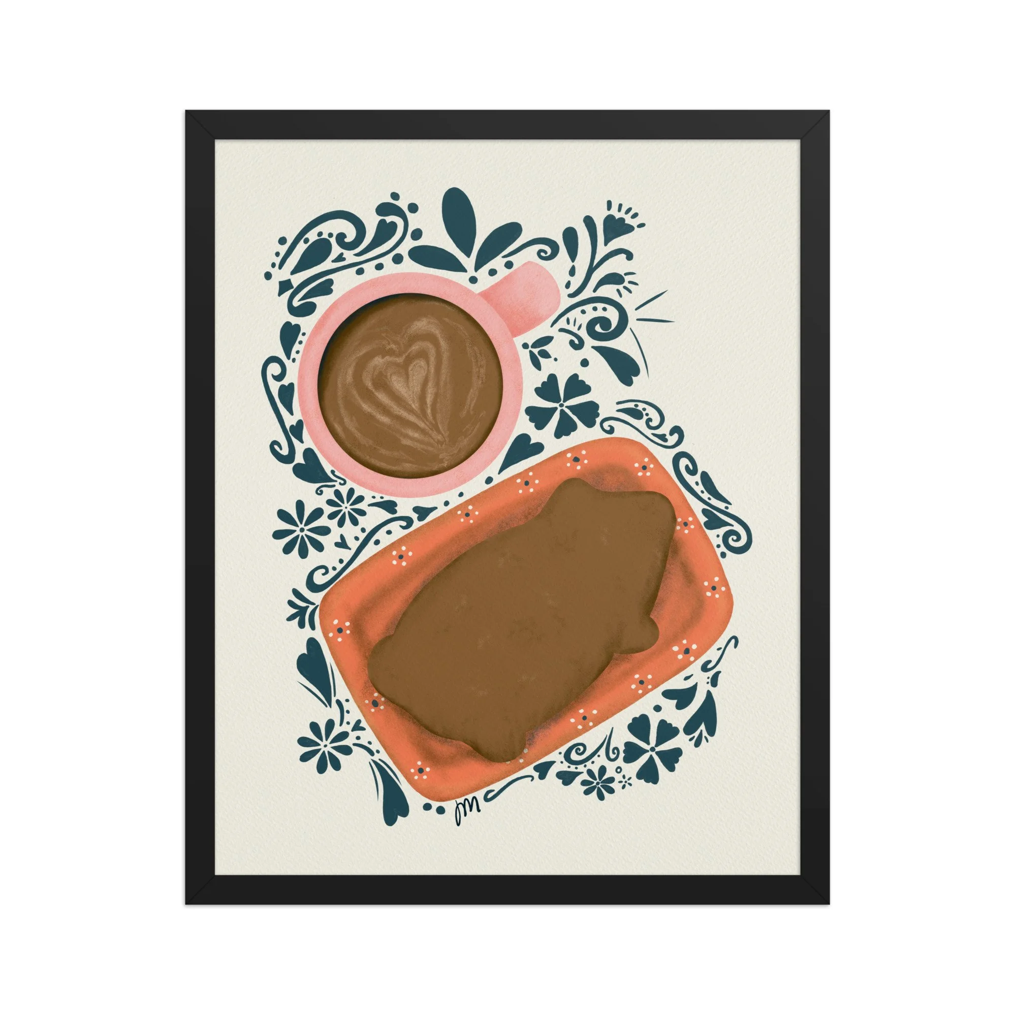 Cochito and Cafecito Framed Print