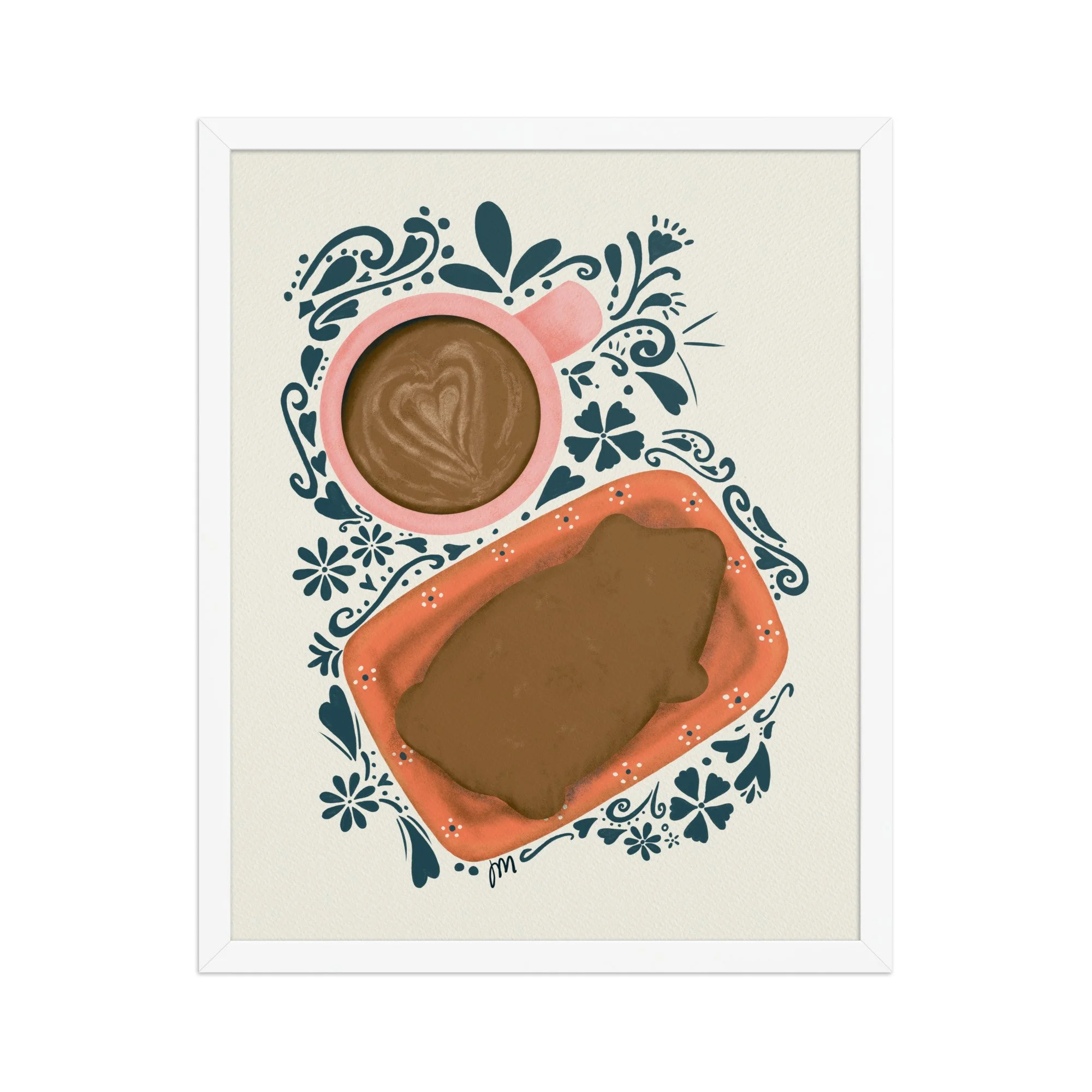 Cochito and Cafecito Framed Print