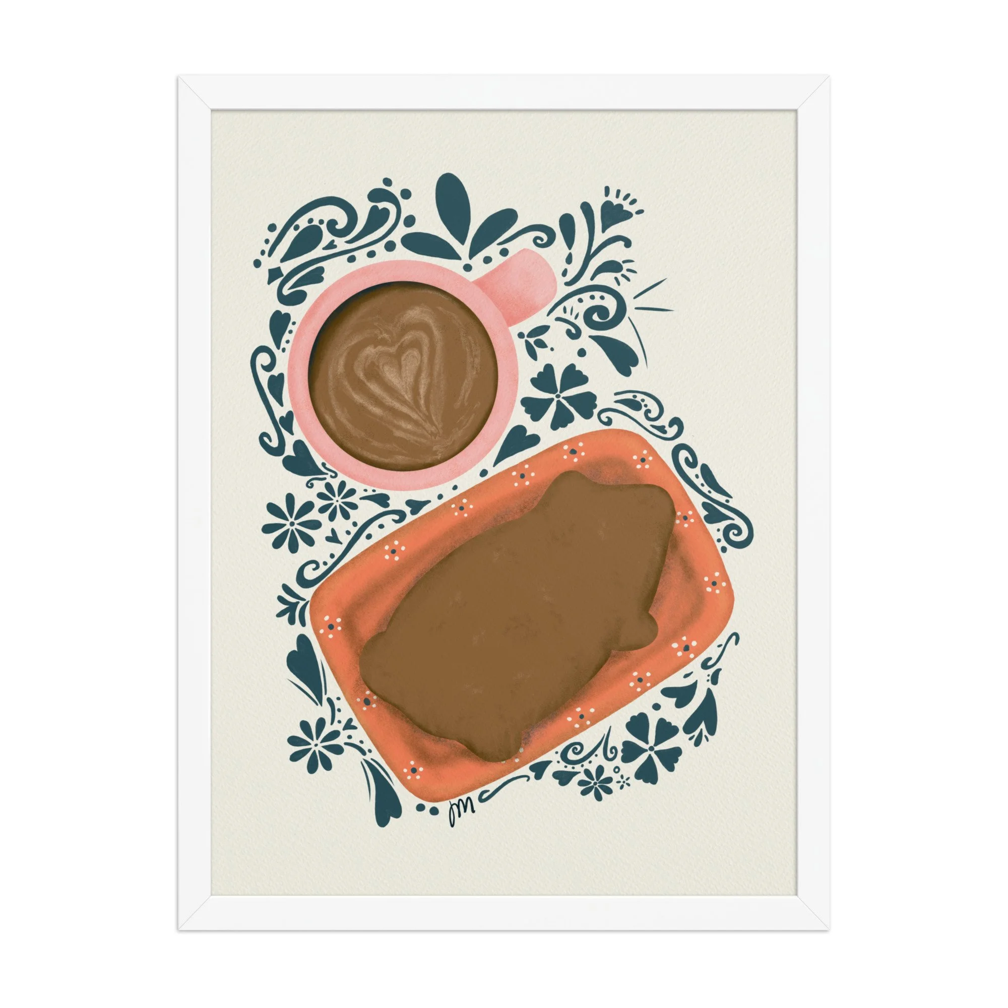Cochito and Cafecito Framed Print