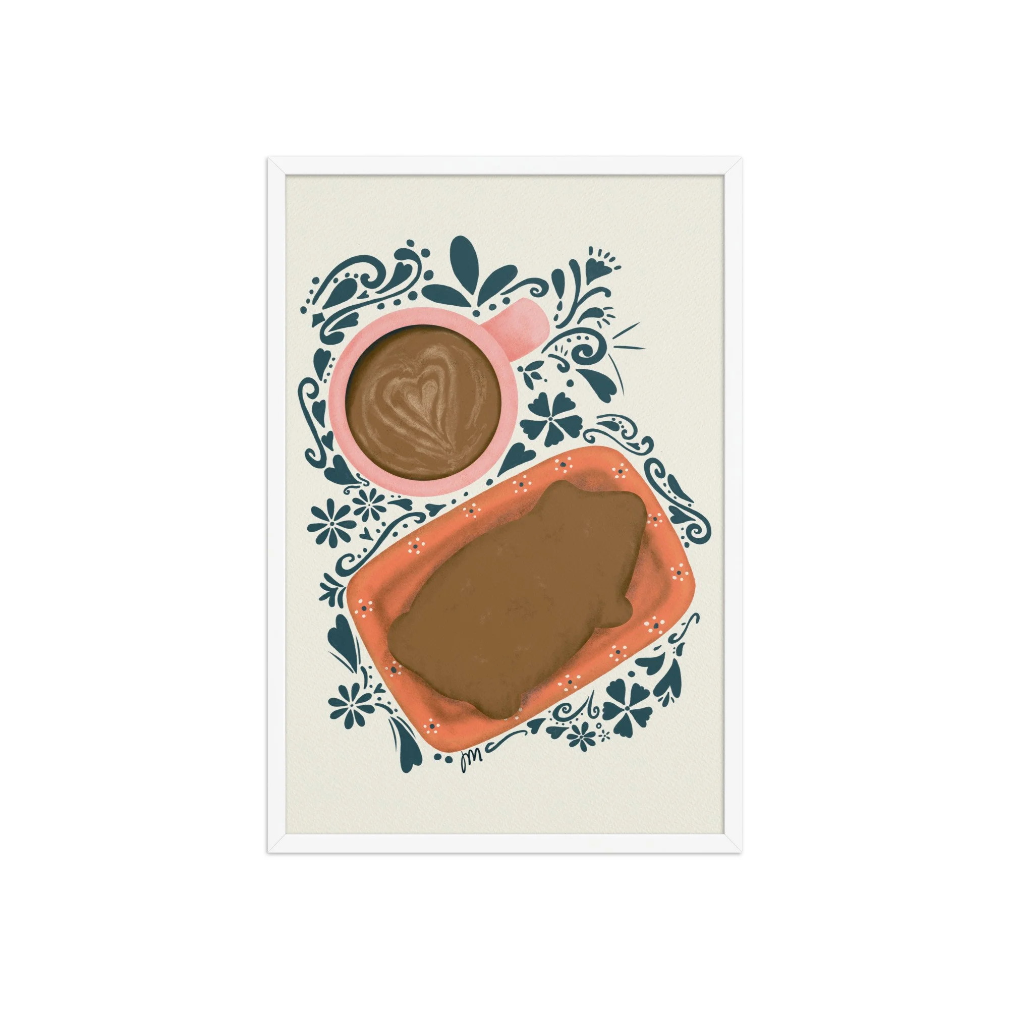 Cochito and Cafecito Framed Print
