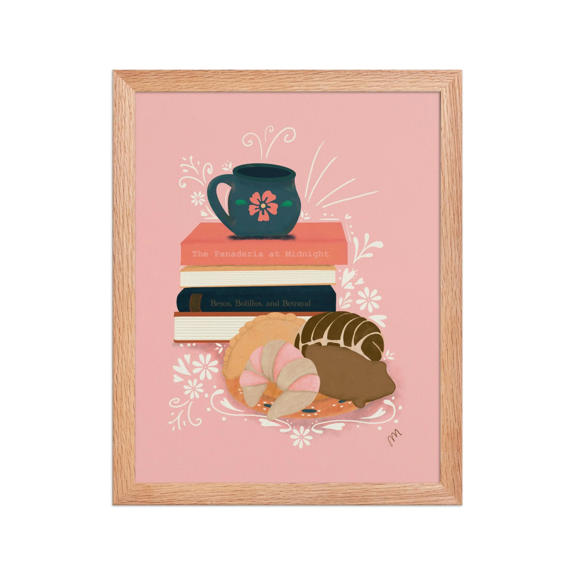 Pan, Books, and Cafe Framed Print