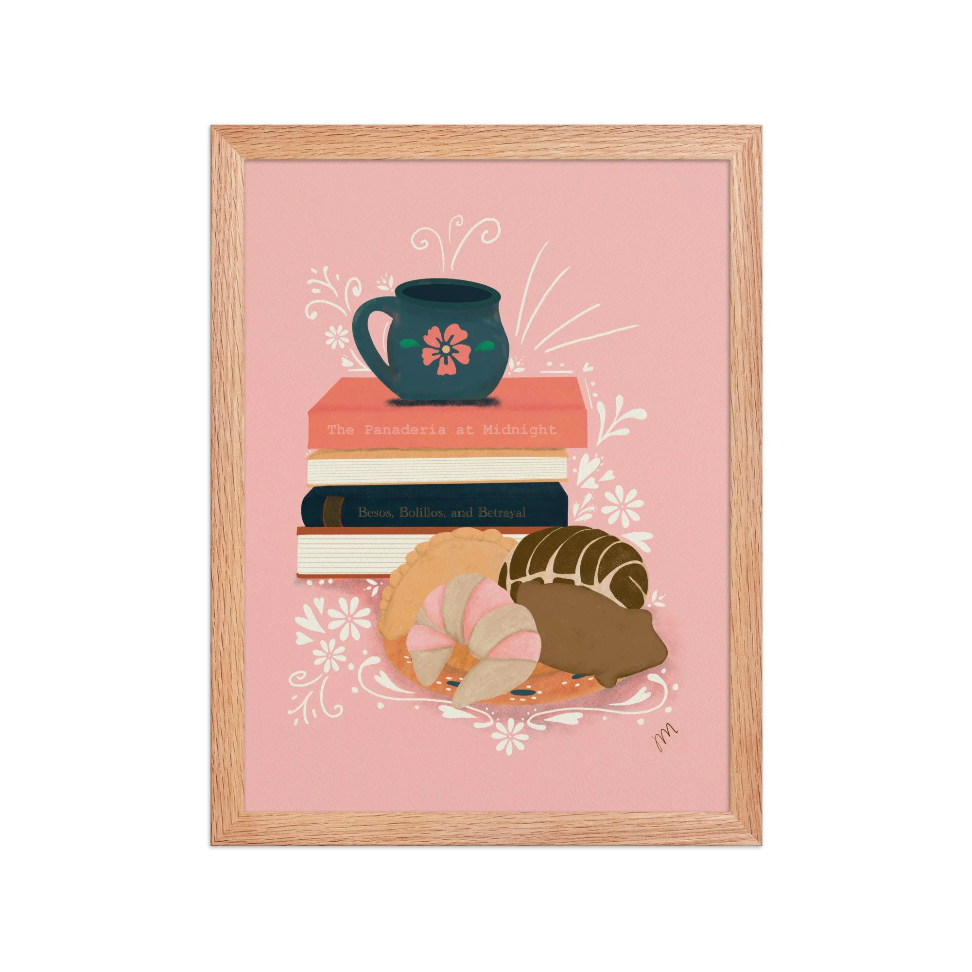 Pan, Books, and Cafe Framed Print