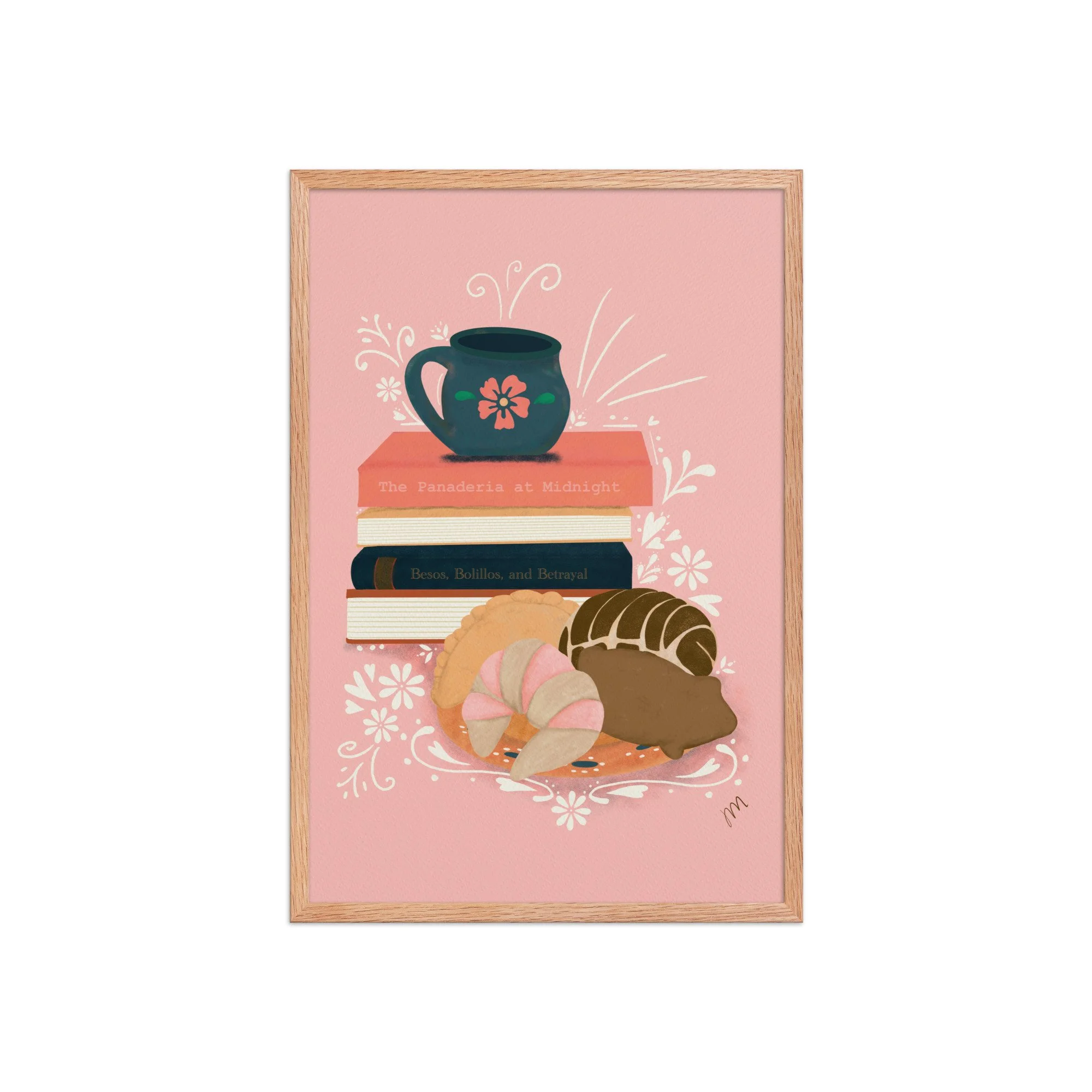 Pan, Books, and Cafe Framed Print