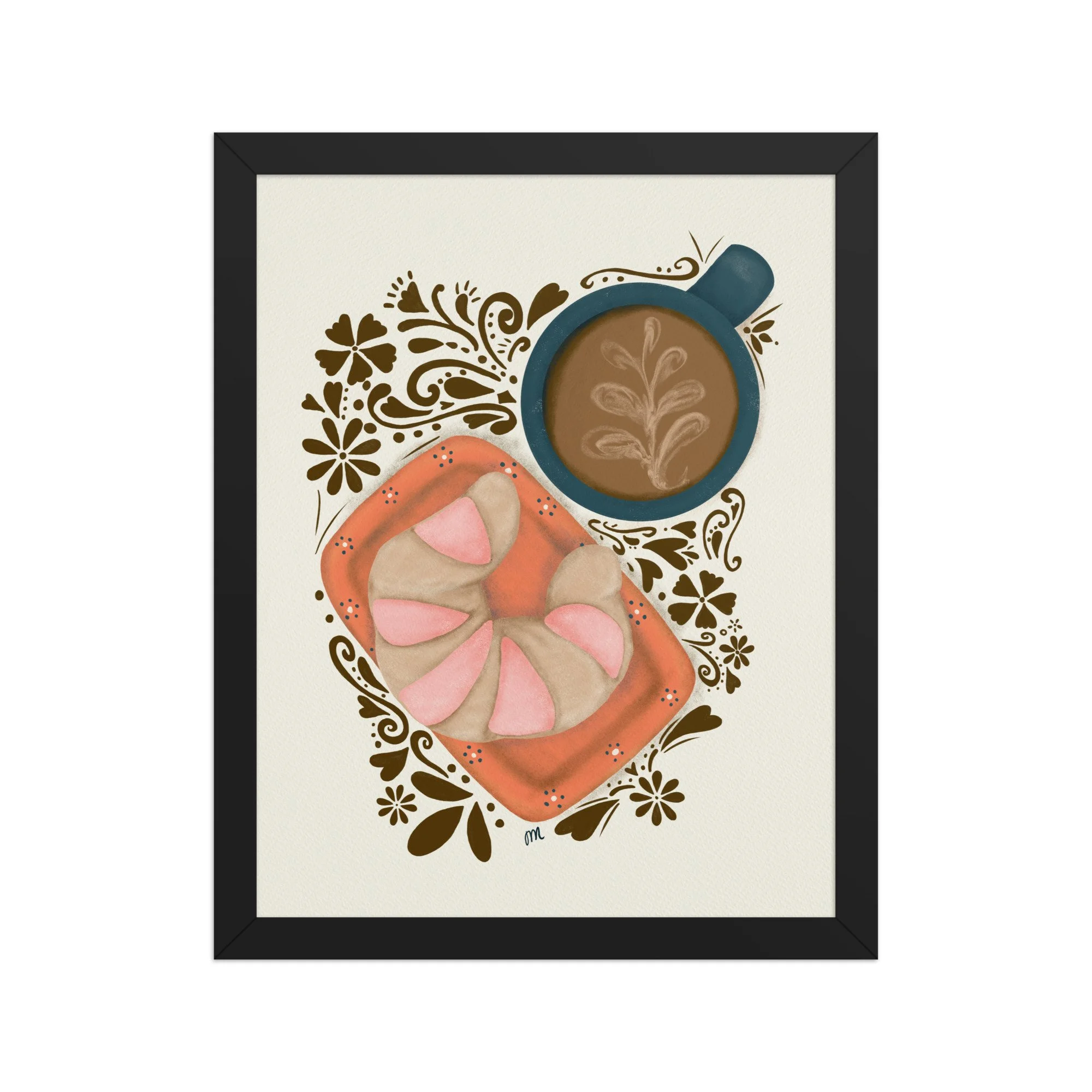 Curenito and Cafecito Framed Print