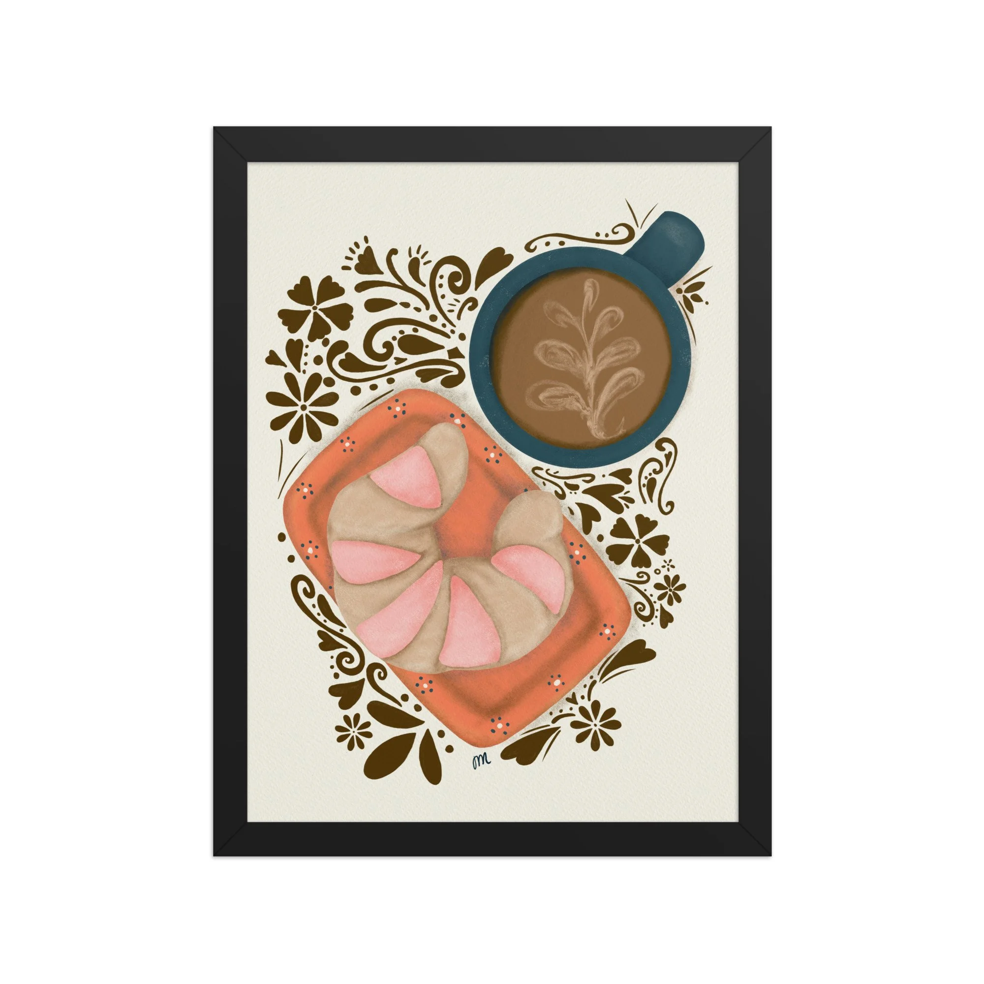Curenito and Cafecito Framed Print