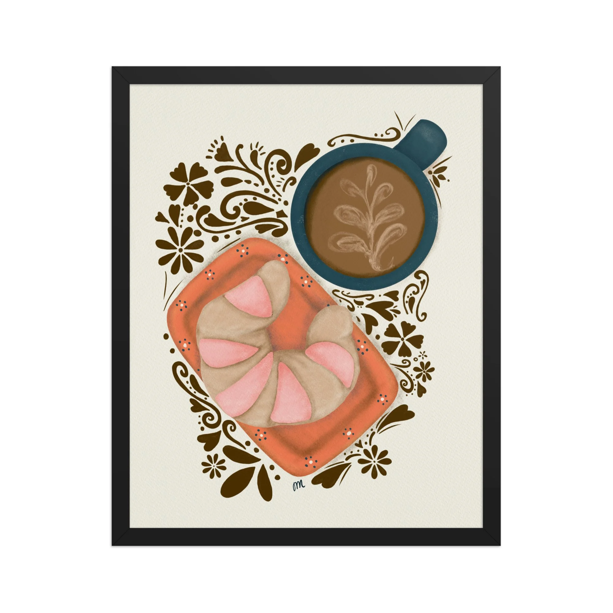 Curenito and Cafecito Framed Print