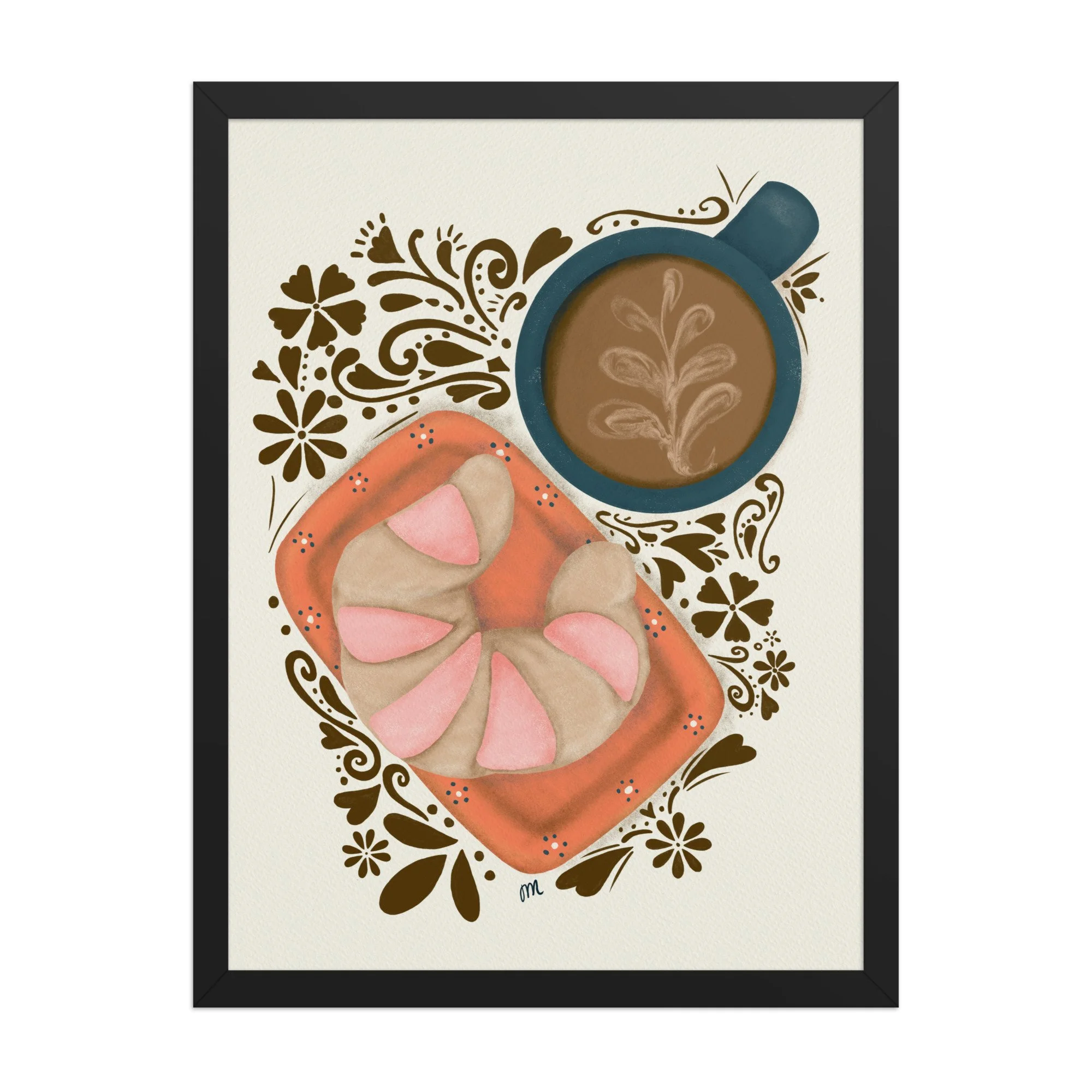 Curenito and Cafecito Framed Print