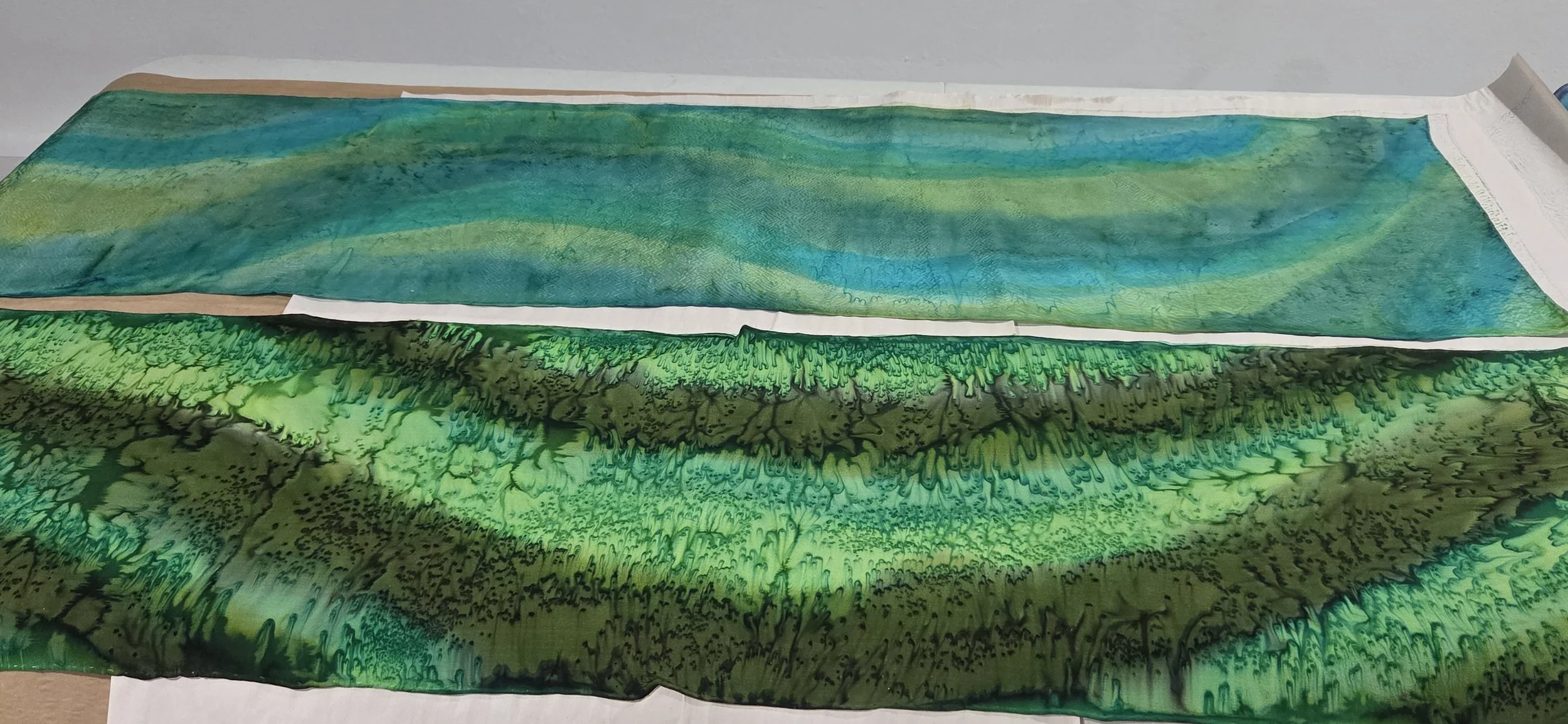 Various Green Scarves