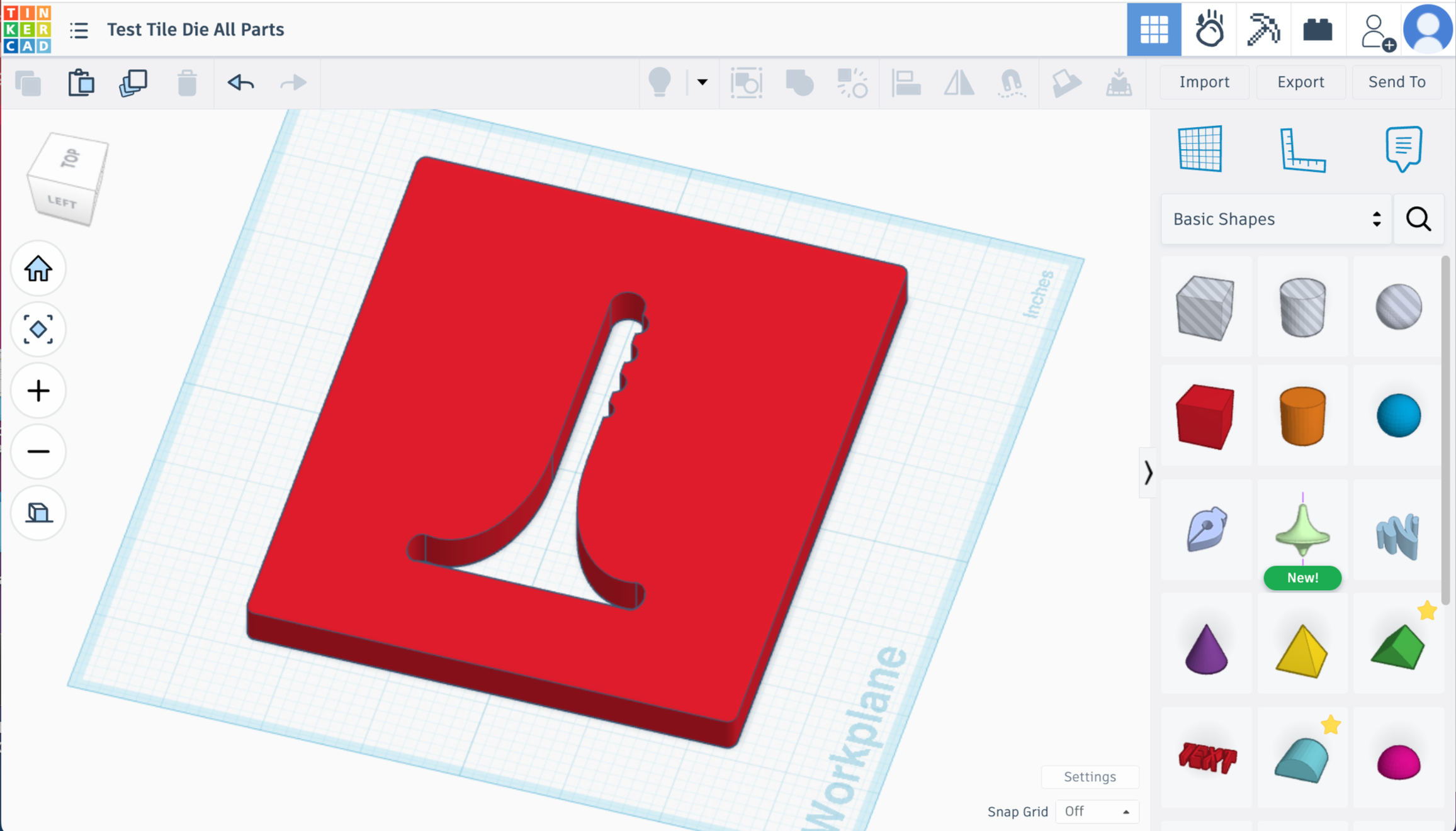 3D Printing - Test Tile Extruder Die