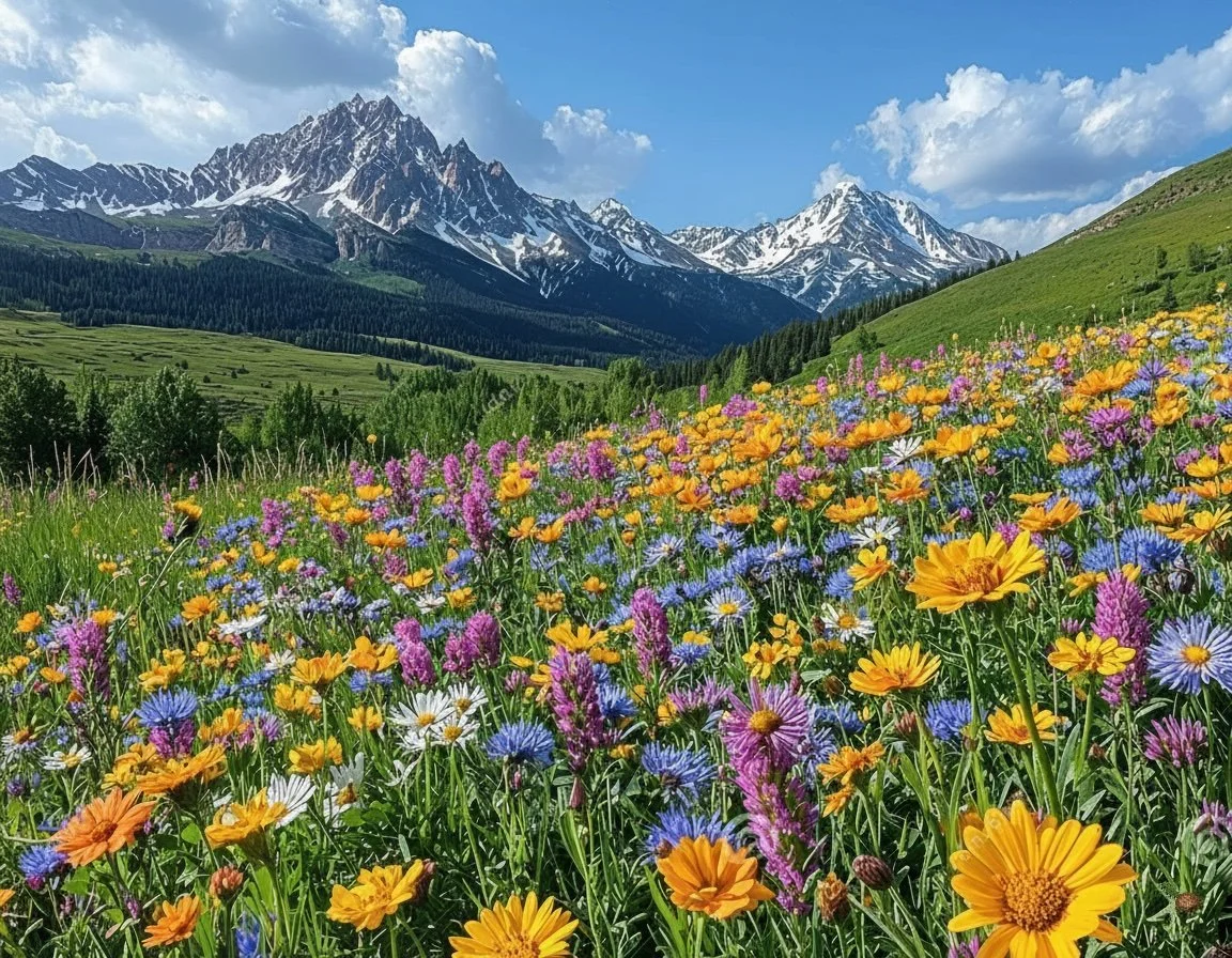 Vibrant wildflowers in Boulder, Colorado, symbolizing the restored vitality found through our MSCP-certified HRT and menopause care.