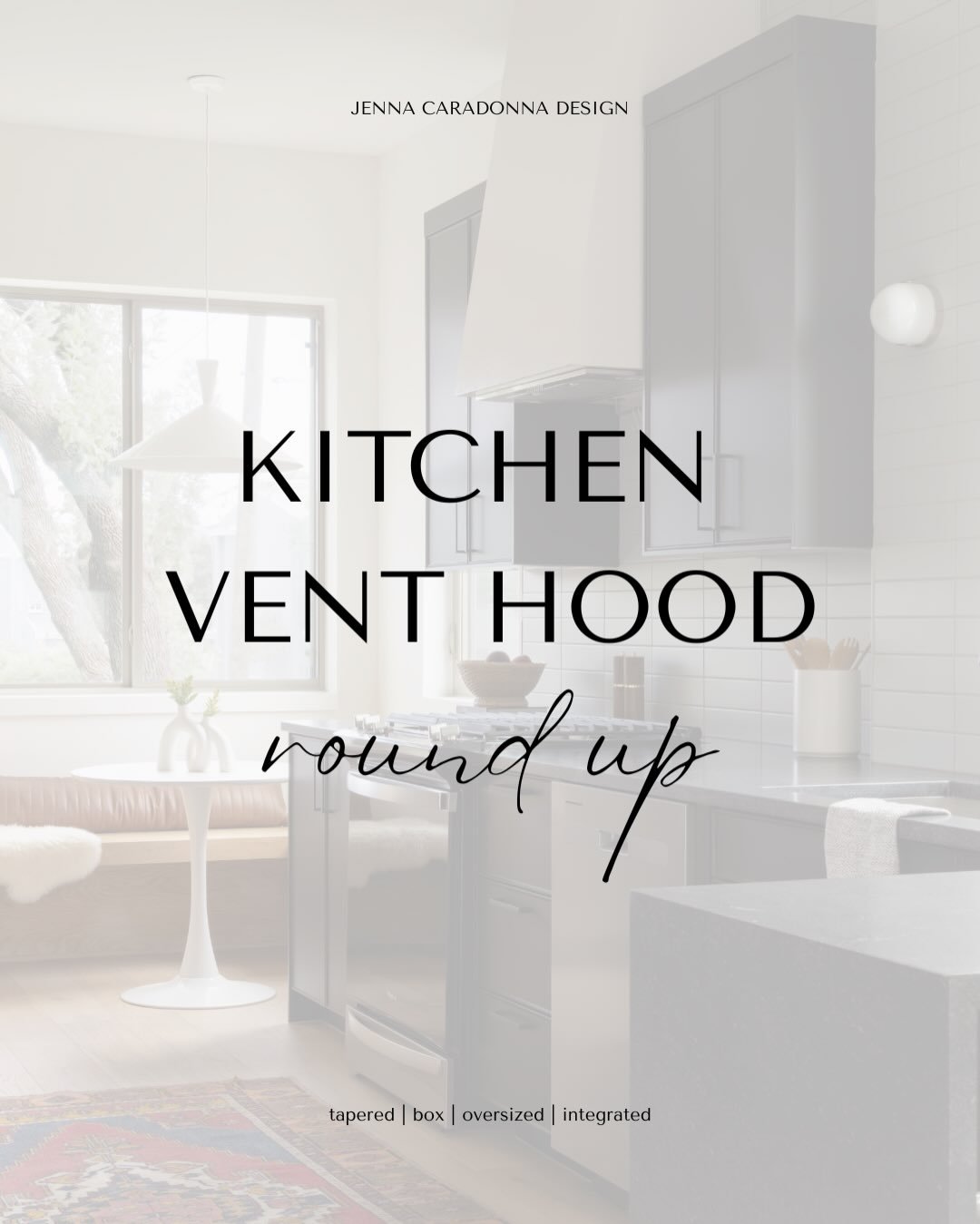 There are so many options when it comes to vent hood surrounds. Moving away from the standard stainless hood has definitely opened the door to creativity!

Swipe through for some examples from past projects. Which one is your favorite?

Jenna Caradon