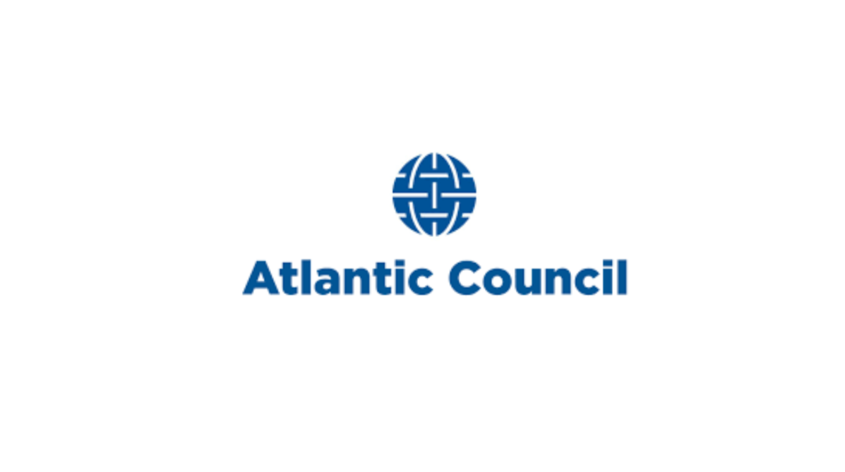 The logo of the Atlantic Council, featuring a blue globe symbol above the words "Atlantic Council" on a white background.