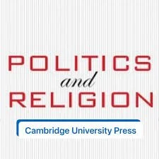 Book cover titled 'Politics and Religion' published by Cambridge University Press