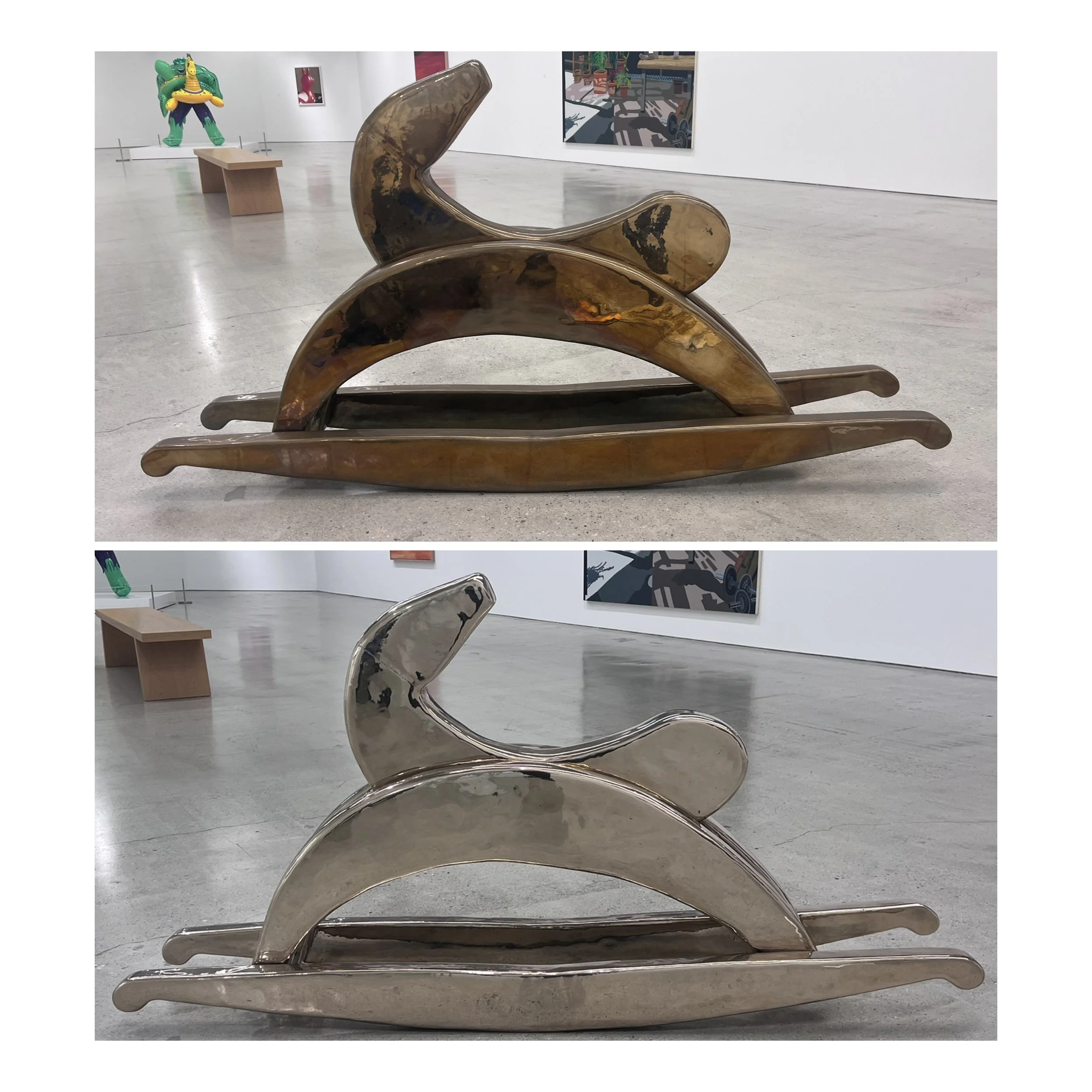 Sherry levine sculpture before and after treatment comparison.