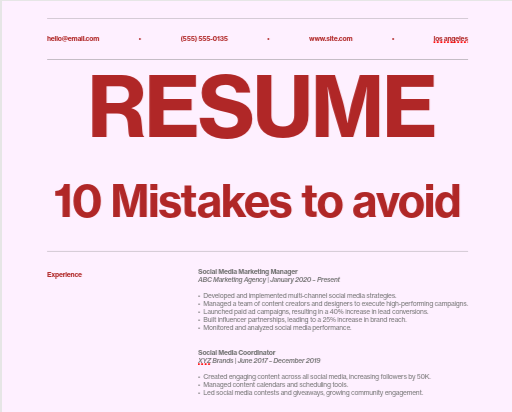 10 Resume Mistakes That Keep You from Getting Interviews (and How to Fix Them)