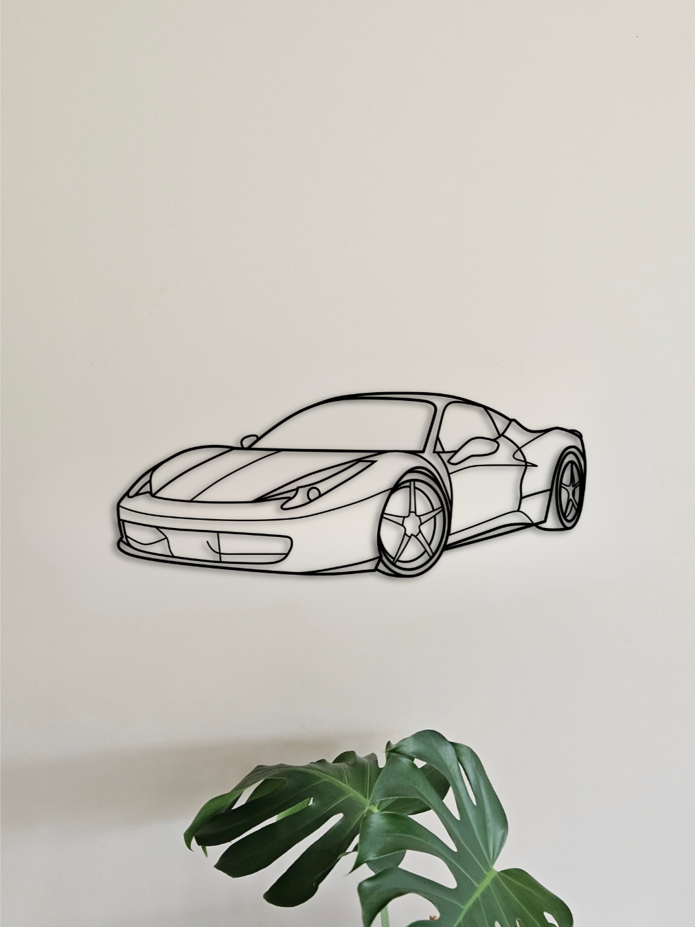Ferrari 458 silhouette wall art