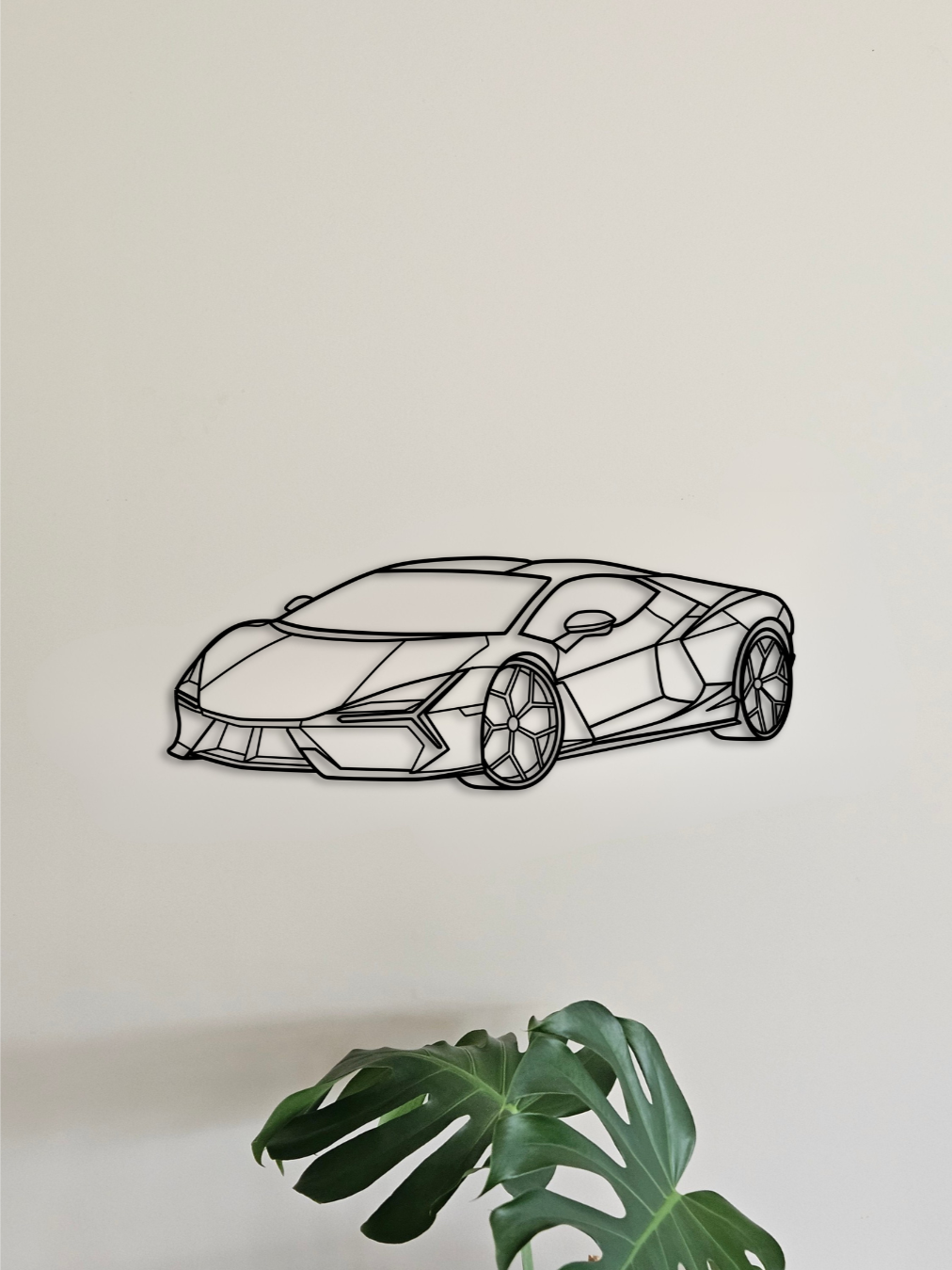 Lamborghini Revuelto silhouette wall art