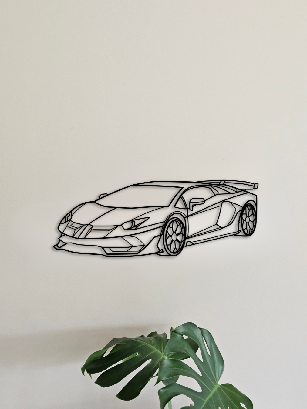 Lamborghini Aventador SVJ silhouette wall art