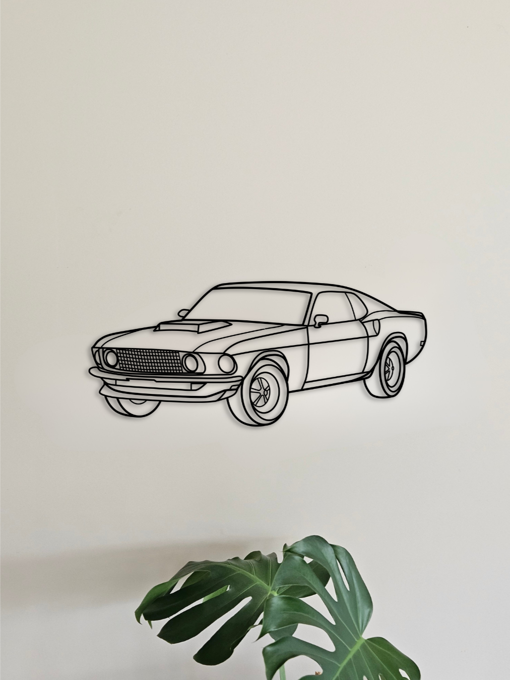 Ford Mustang Boss 429 silhouette wall art