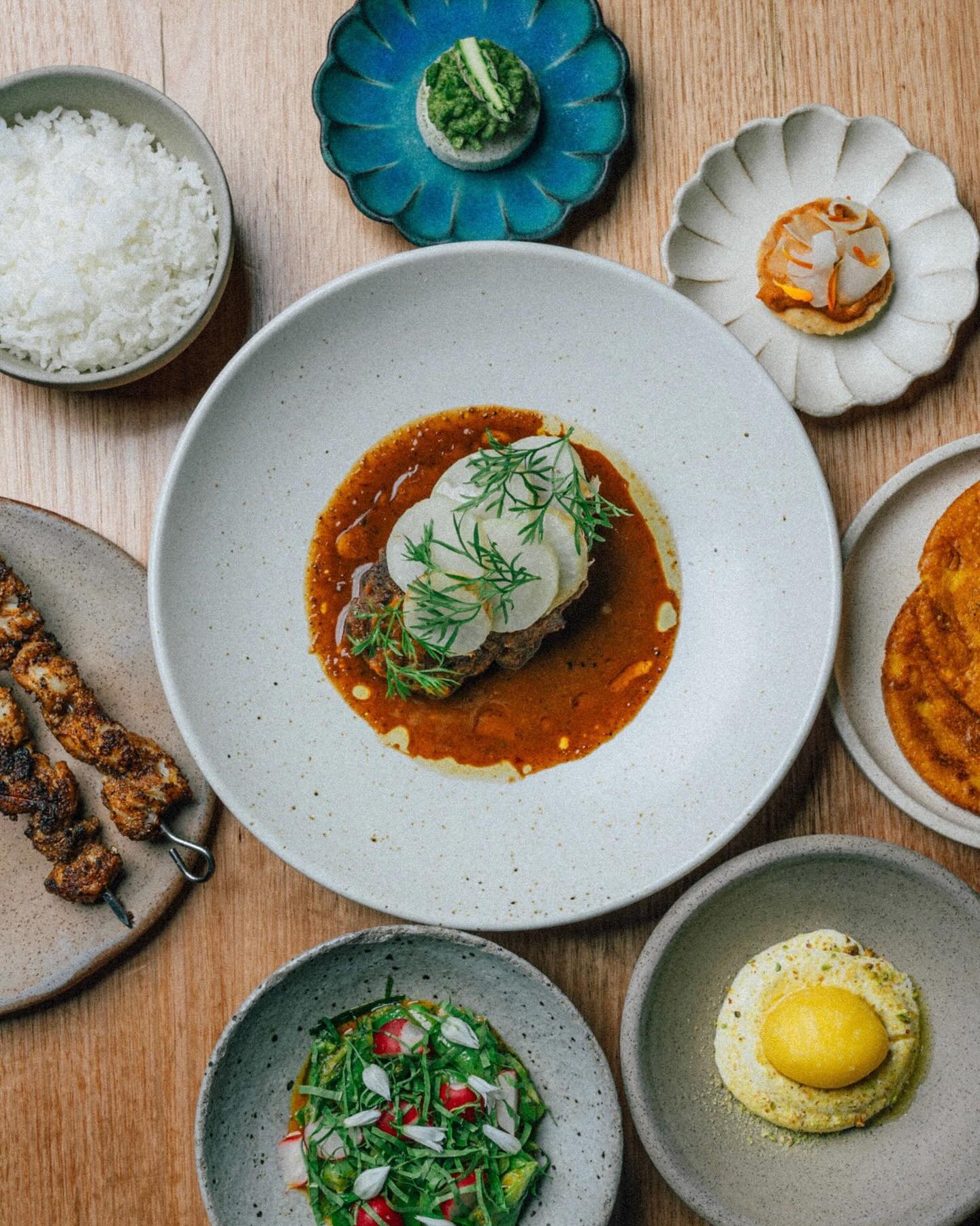 Our new Spring/Summer menu is here, and we&rsquo;re ready to keep the high times rolling as we head into full-on celebration and catch-up mode.

A contemporary Indian set for lunch or dinner, this season with a pink ling kebab (or eggplant and leeks 