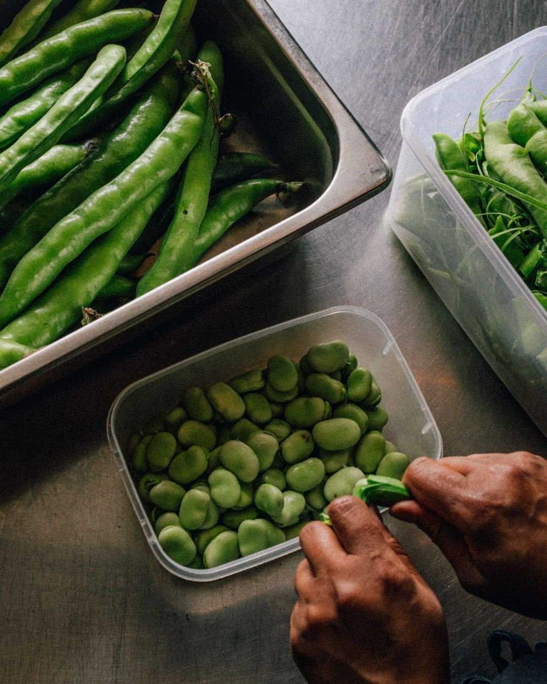 Broad beans from Paul at @days_walk_farm. A labour of love, and absolutely worth it.