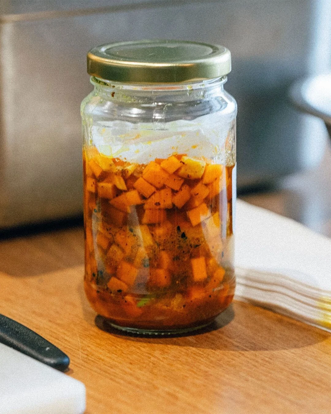 To everyone who joined our fermentation workshop, it's time to check on your peach murabba and carrot achaar. Both are beautiful with yoghurt, on toast. Feel free to come in and taste the murabba on our tartlets for the last week of our summer menu.