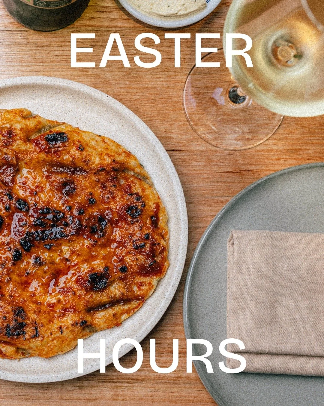 We&rsquo;re taking a break over the long weekend.

See you Wednesday April 8 for dinner, 5.30pm-10pm.

For all you @melbcomedyfestival punters, our $50 express dinner runs until April 18, 5.30pm-6.15pm.

Good Friday April 3 &mdash; Closed
Saturday Ap