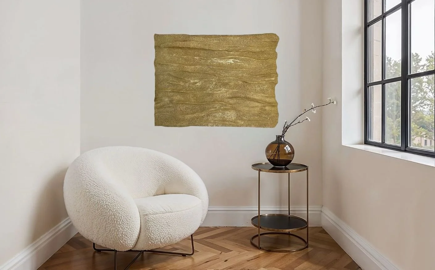 Original sculpture by Paloma Rocha mockup in a reading nook