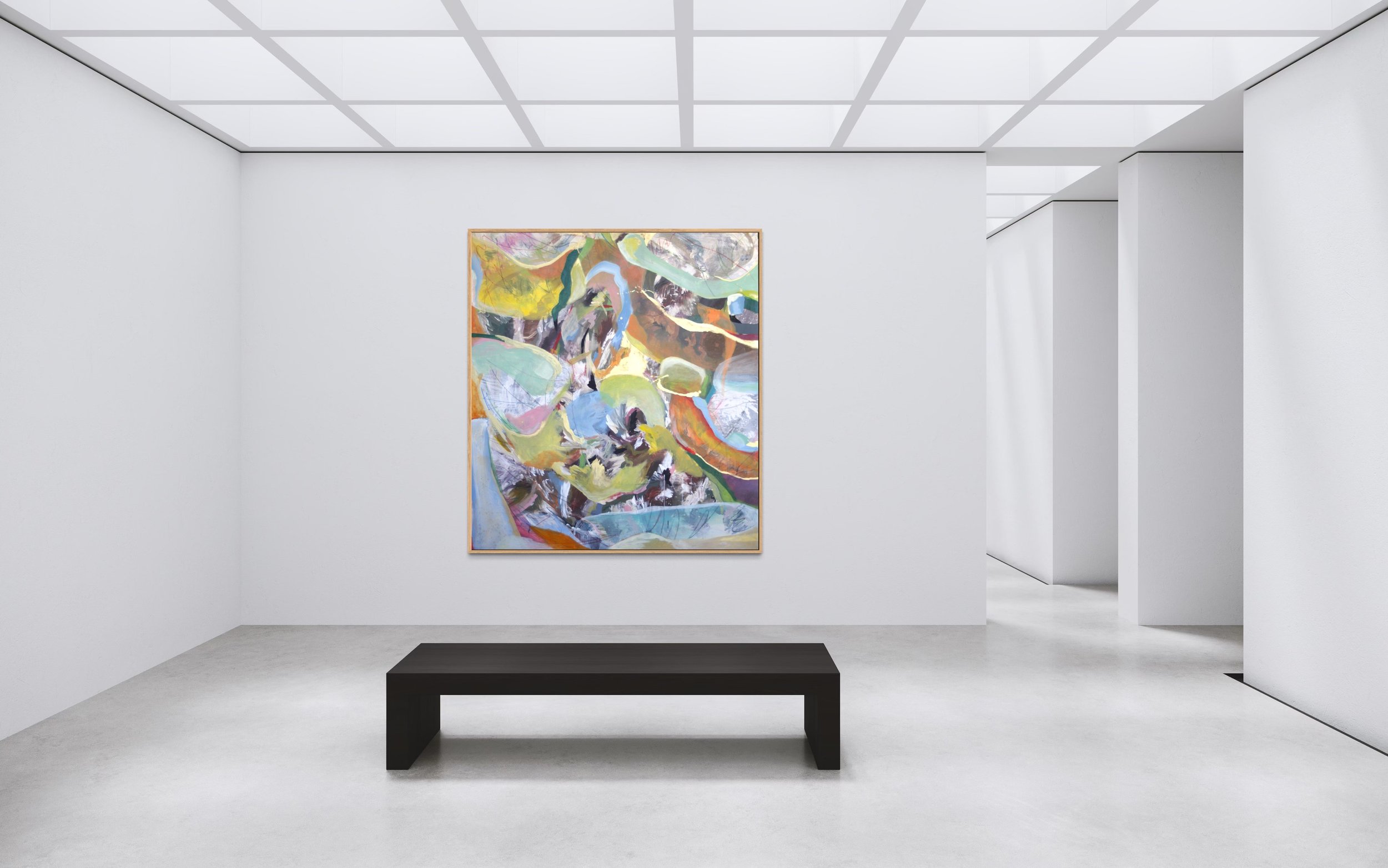 Other Series - Hijo De La Luna - Original Art Piece by Paloma Rocha mockup in a gallery