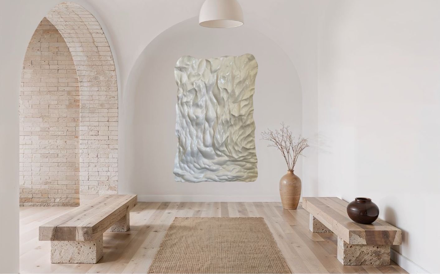 Fluctuate - Original sculpture by Paloma Rocha mockup in a gallery