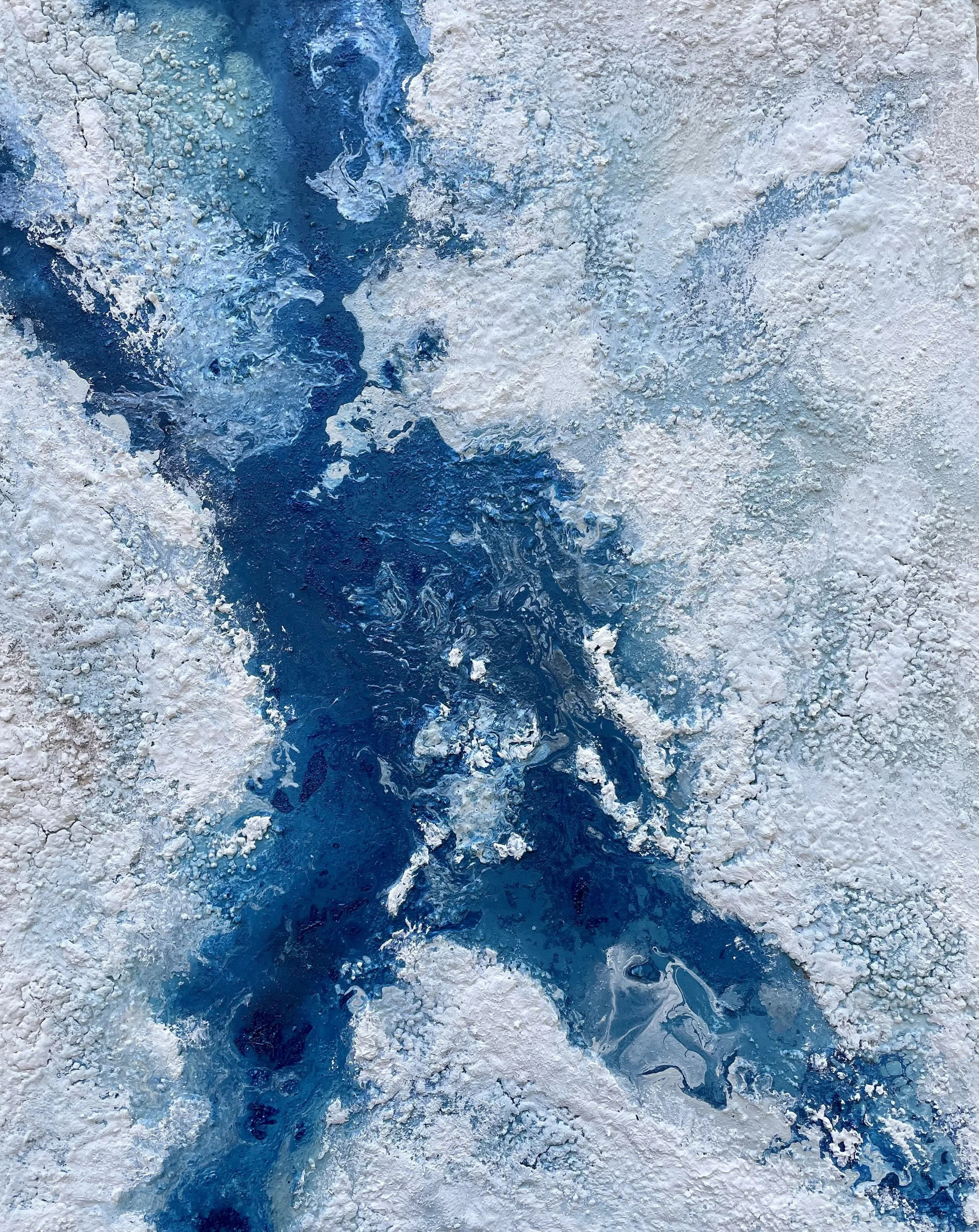 Cuenca mineral, abstract diptych in mixed media on canvas by Paloma Rocha