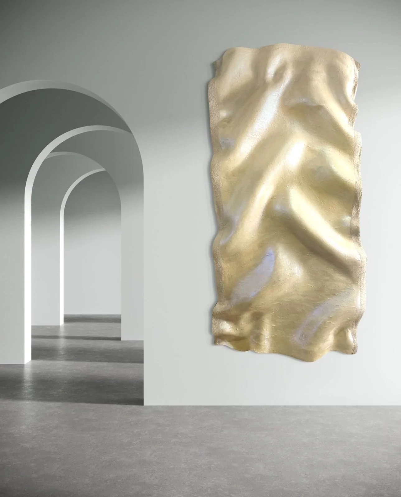 Shop DUNES de Paloma Rocha, escultura con relieve profundo inspirado en las dunas mockup in a room