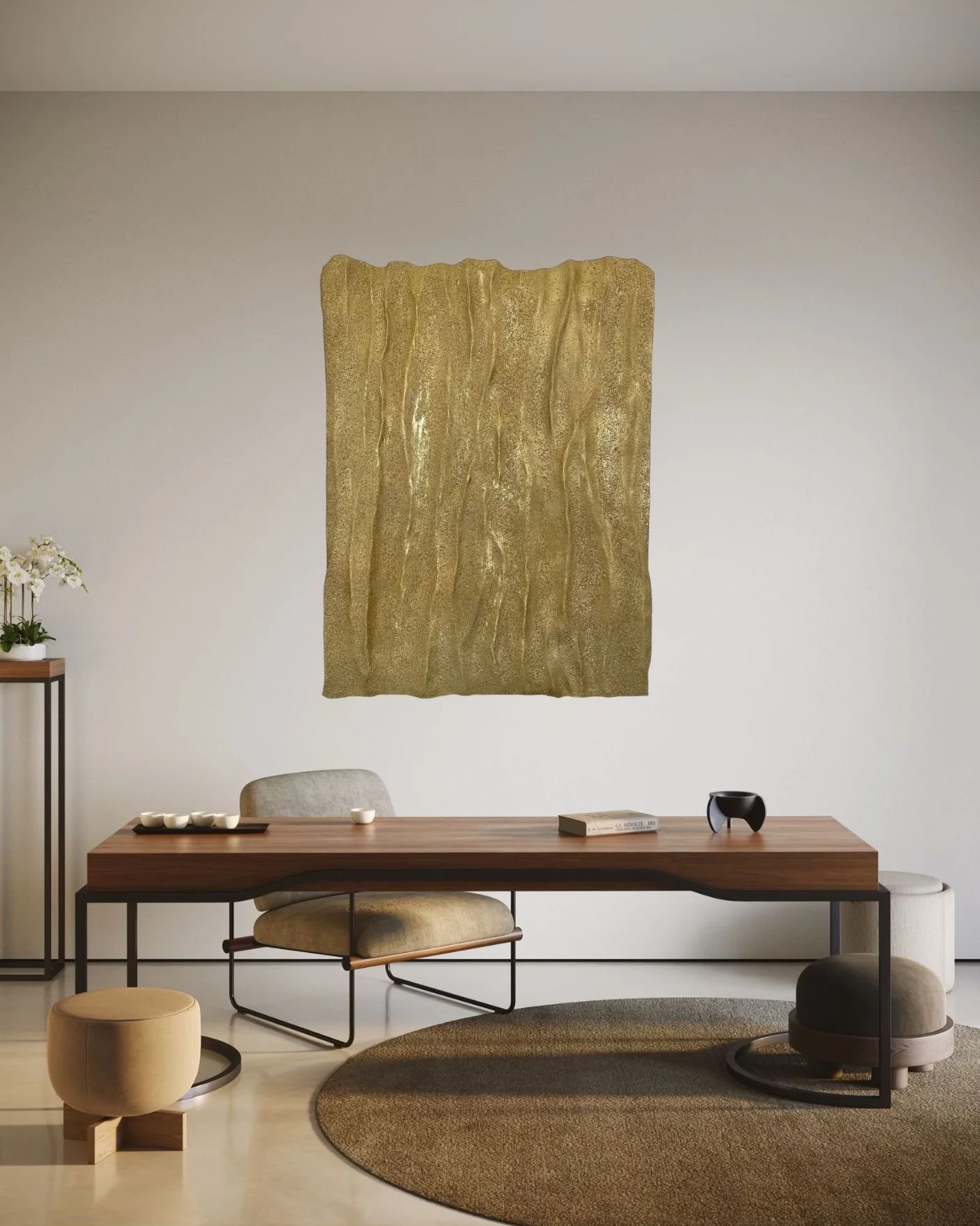 Original sculpture by Paloma Rocha mockup in an office