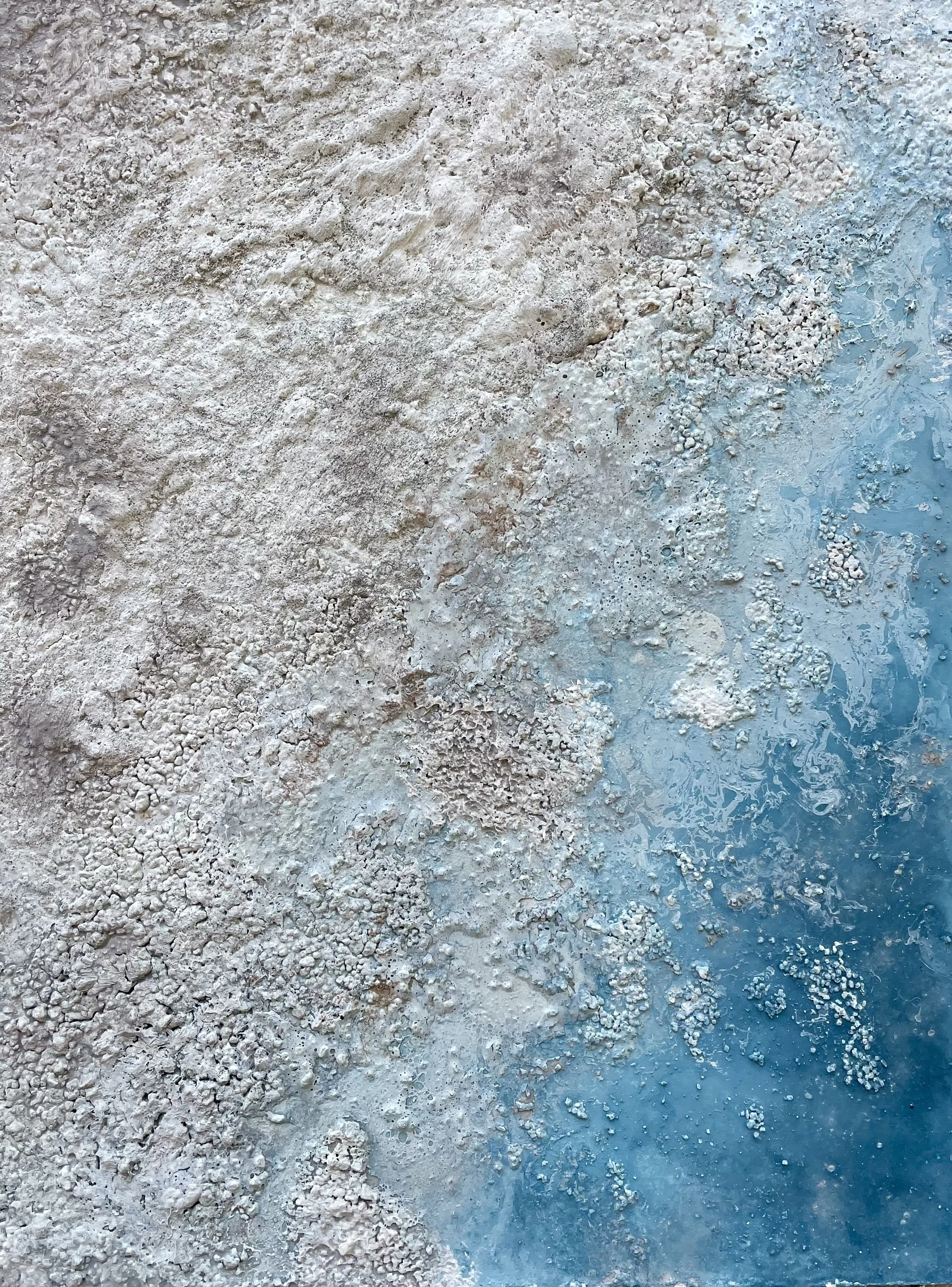 Litoral, abstract diptych in mixed media on canvas by Paloma Rocha