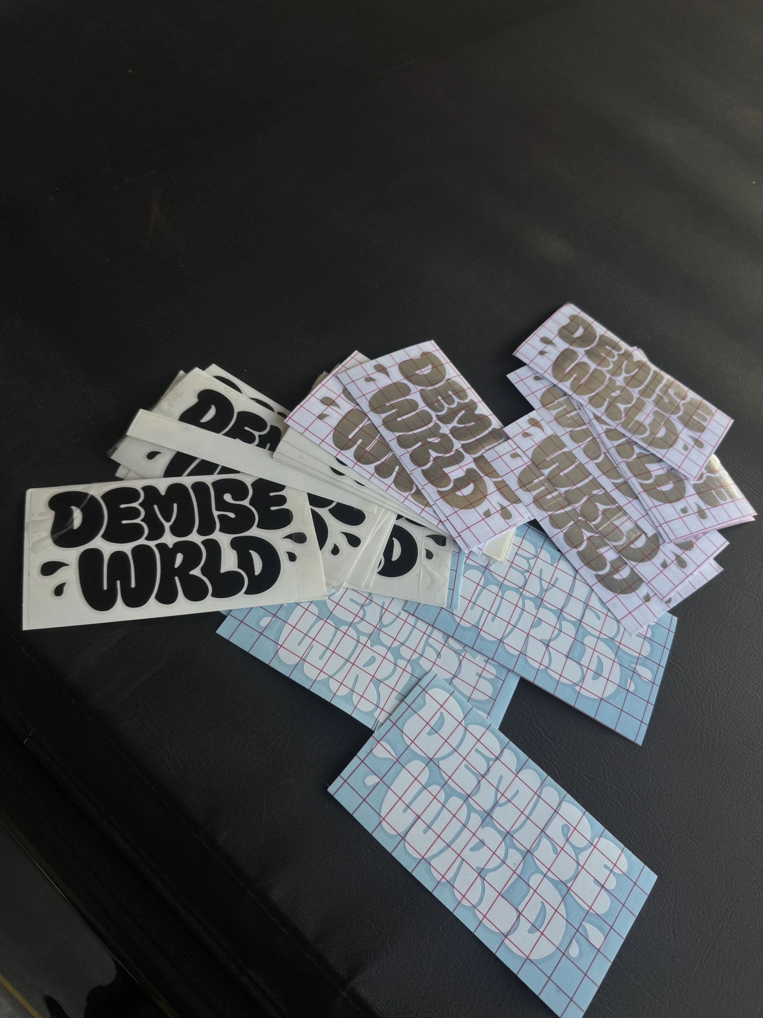 STACKED BUBBLE LETTER STICKER