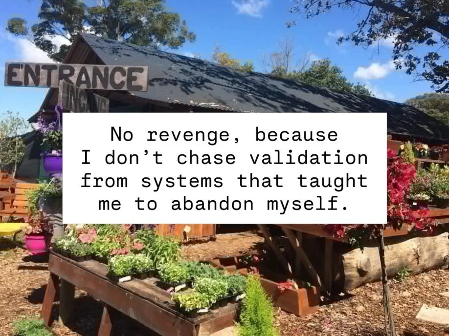 No revenge. I&rsquo;m too busy building a life I love &amp; there simply isn&rsquo;t a moment to spare. 💜🔥