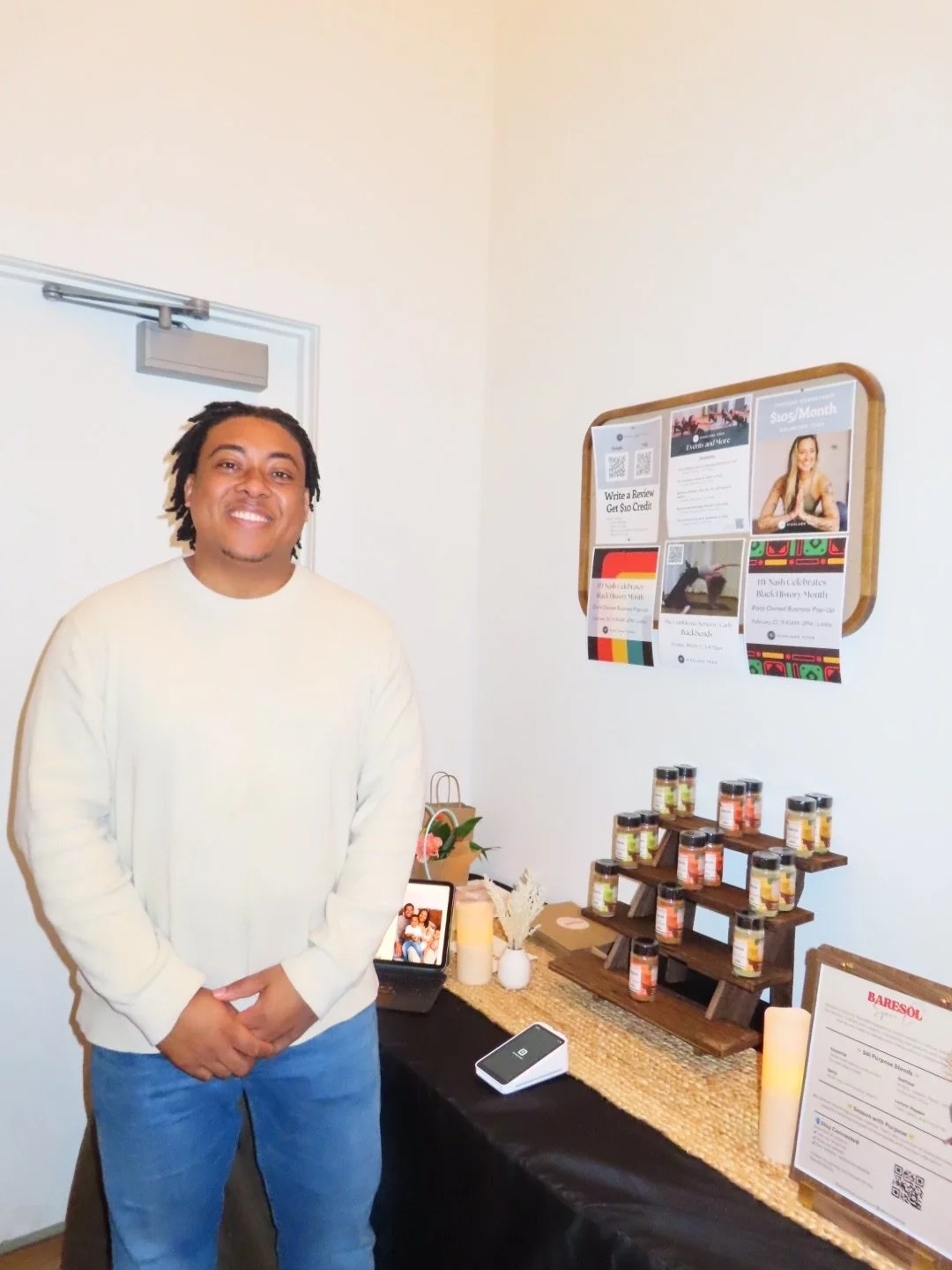 Today we&rsquo;re at @highlandyoga_nashville from 10&ndash;2 celebrating Black owned businesses and building community.

Our setup brings the family dinner table to the event because that&rsquo;s what BareS&ouml;l is all about&hellip; connection, cul